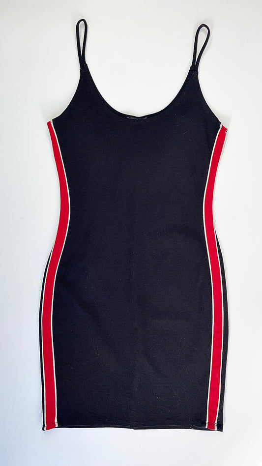 Pre-Loved black sporty mini tank dress - Size S