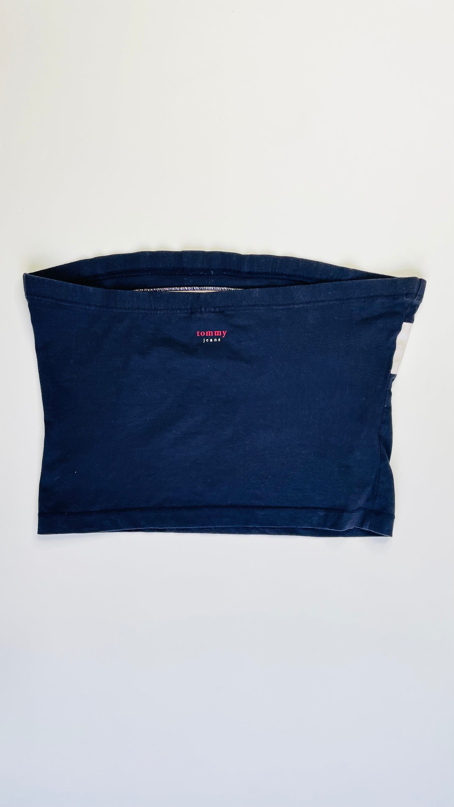 90s Tommy Girl navy logo tube top  - Size XL