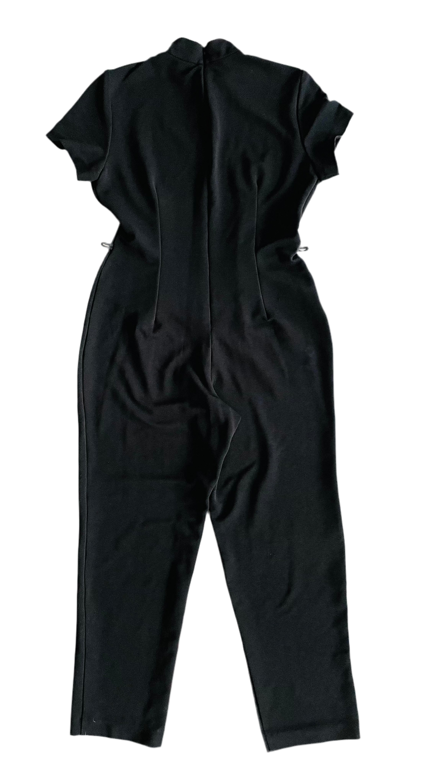 Vintage 90s black knit jumpsuit - Size 14