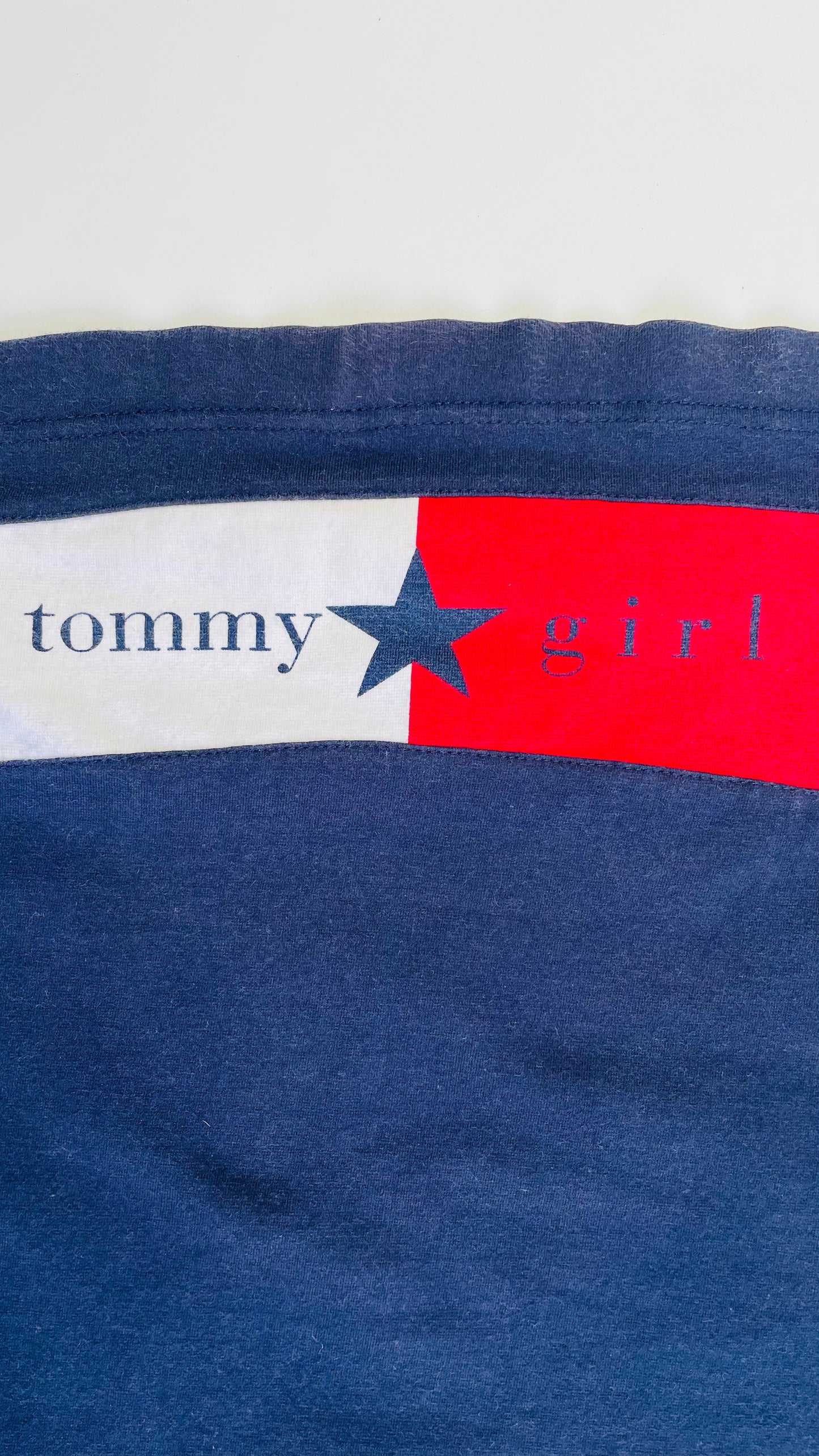 90s Tommy Girl navy logo tube top  - Size XL