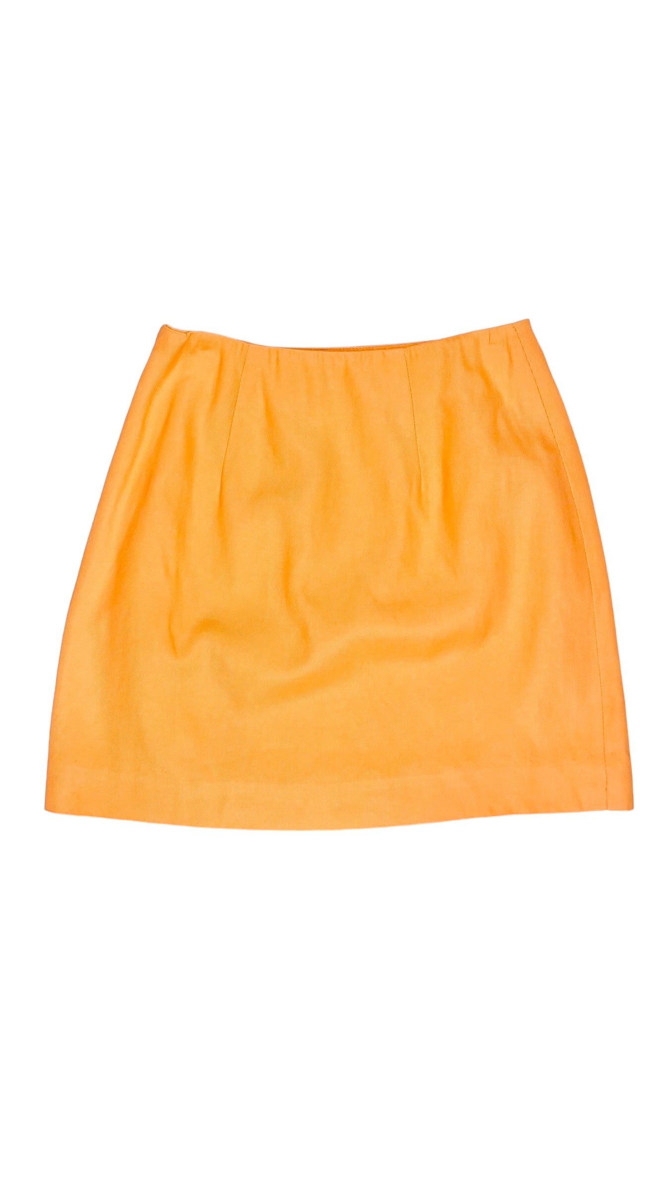 Vintage 90s CACHE neon orange mini skirt - Size 4