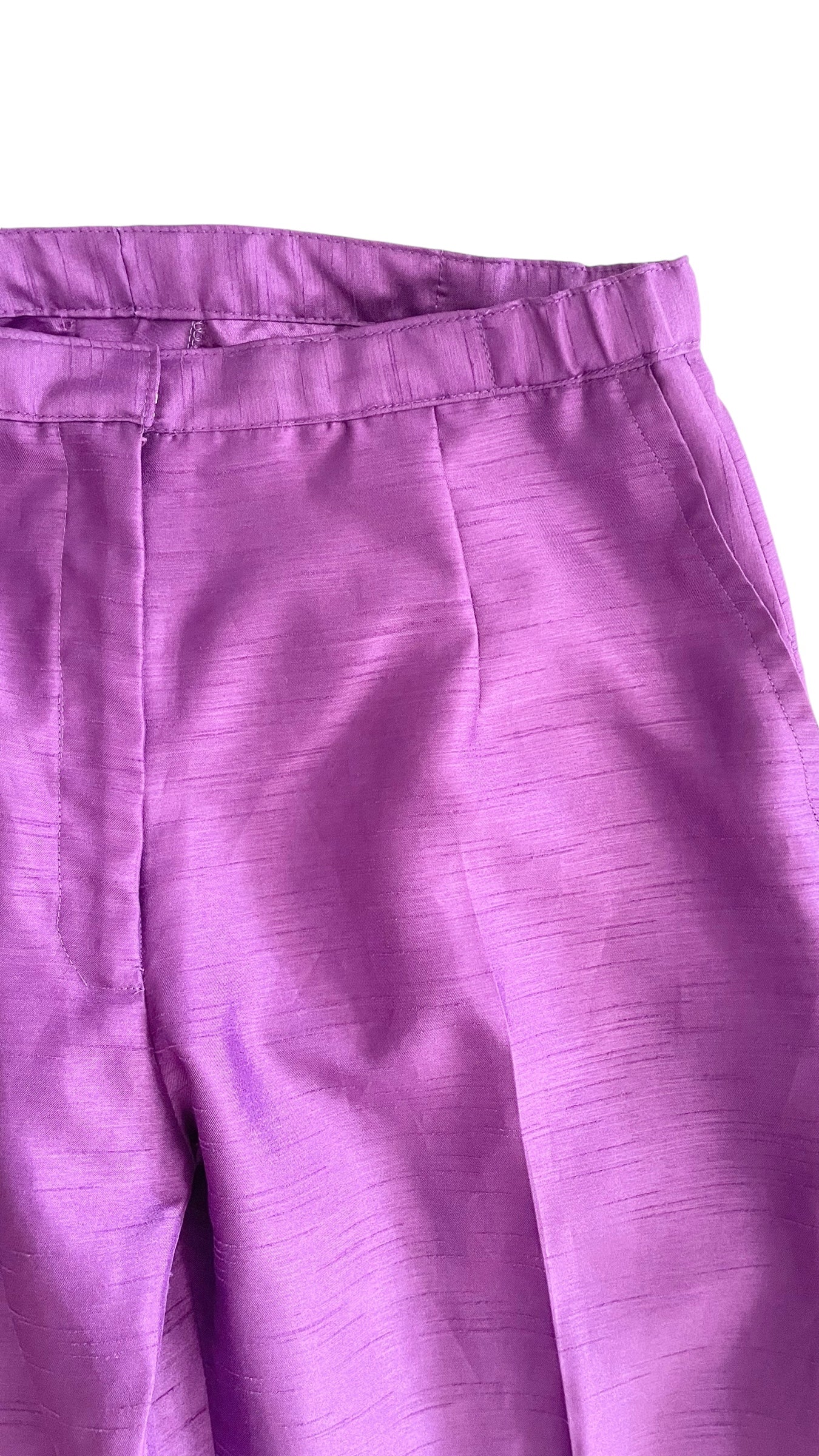 Vintage purple imitation silk trousers - Size M