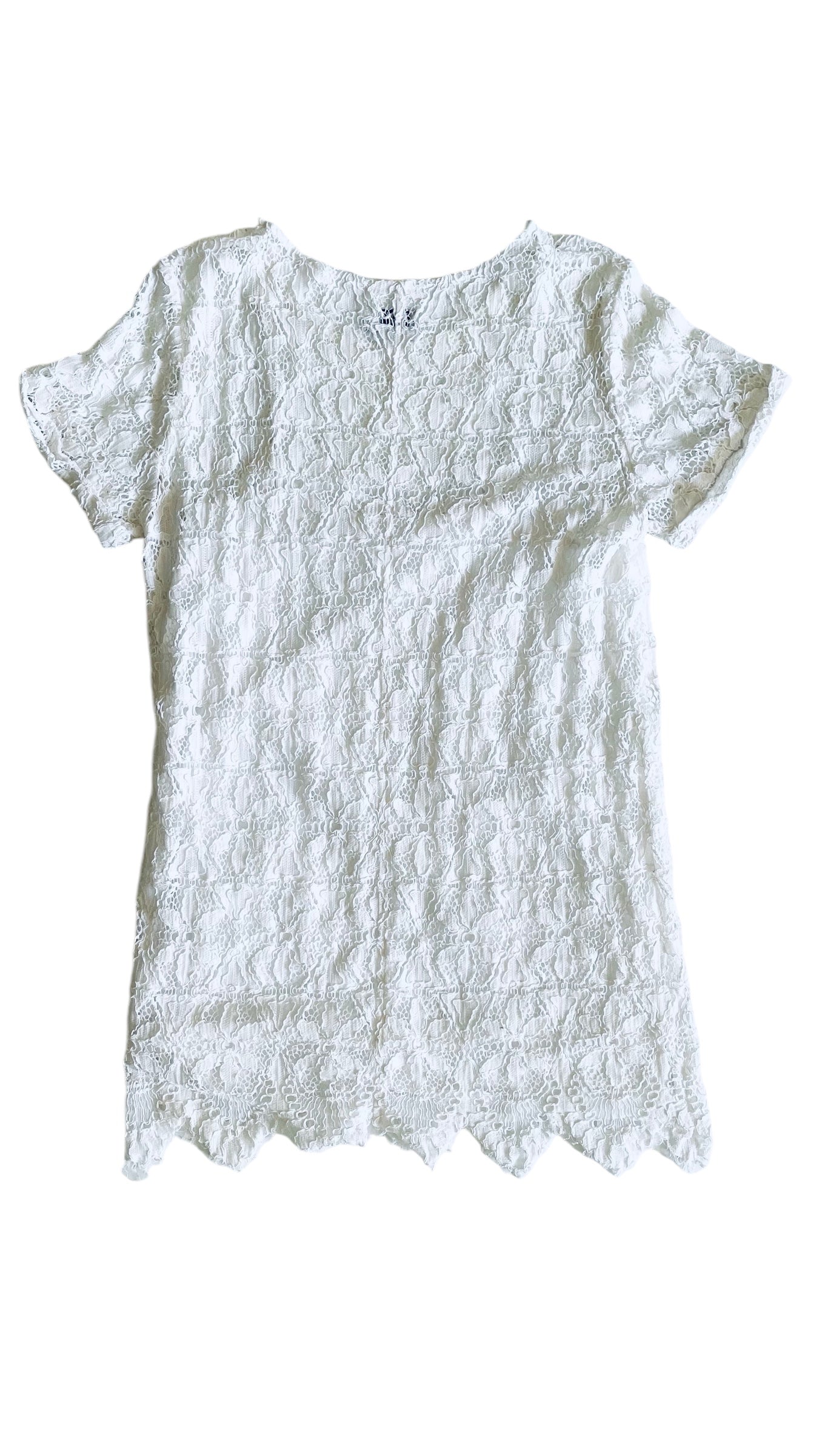 Pre-Loved FRAME white lace t-shirt dress - Size M