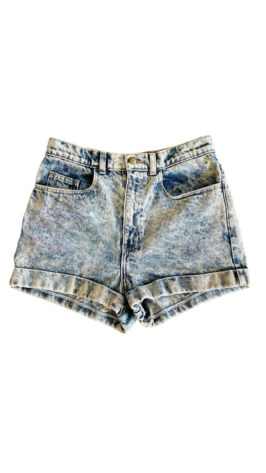 Pre-Loved AMERICAN APPAREL acid wash denim shorts - Size 29