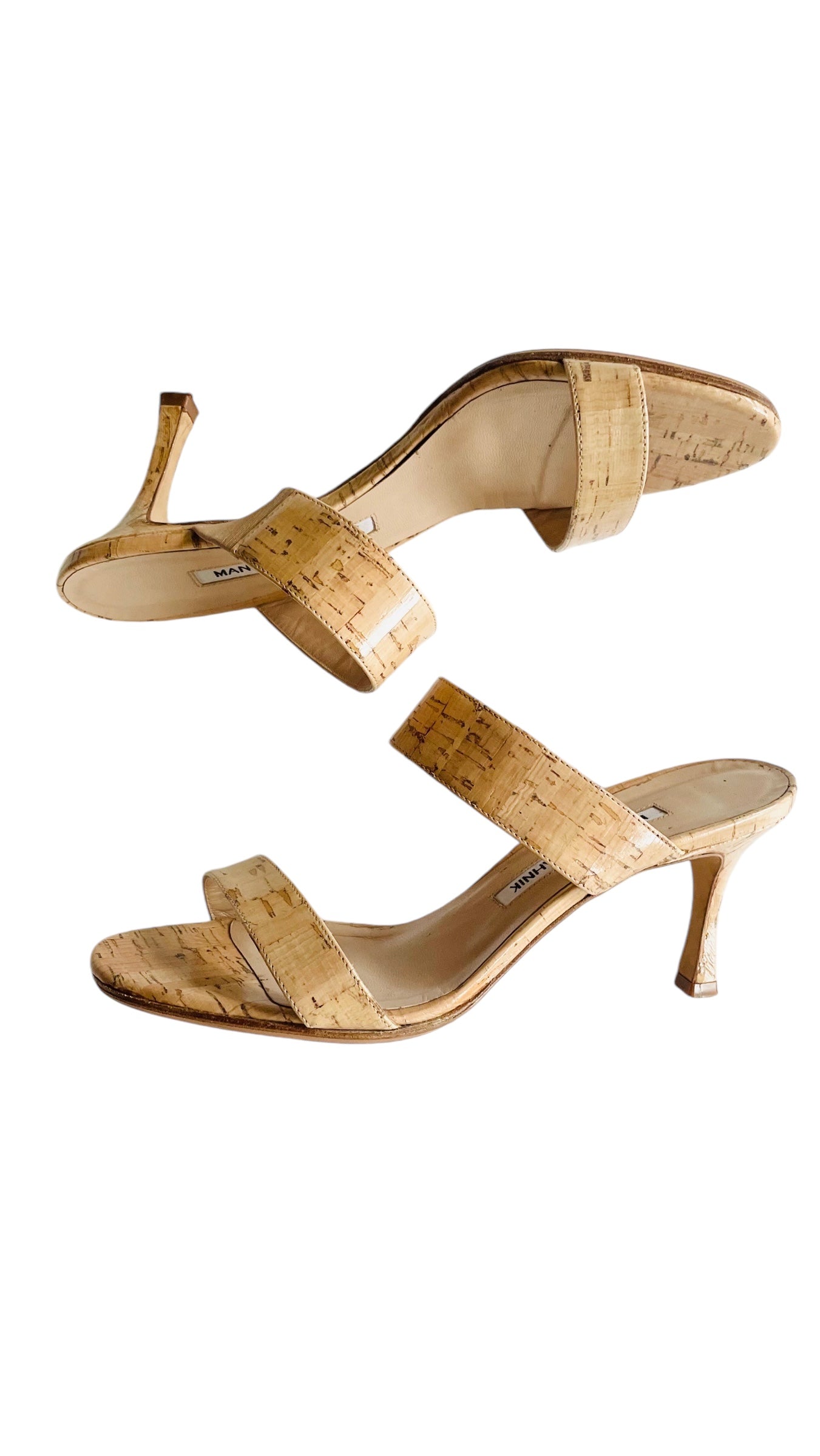 Pre-Loved MANOLO BLAHNIK cork heels - Size 36