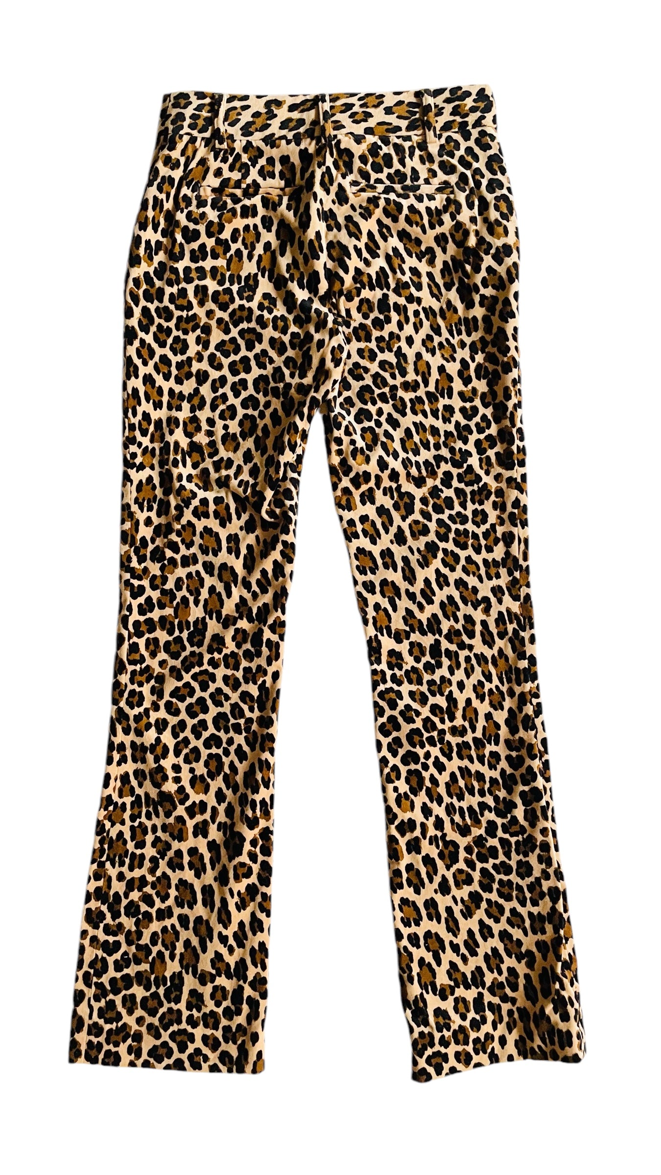 Pre-Loved FRAME cheetah mini boot velvet trousers  - Size 2