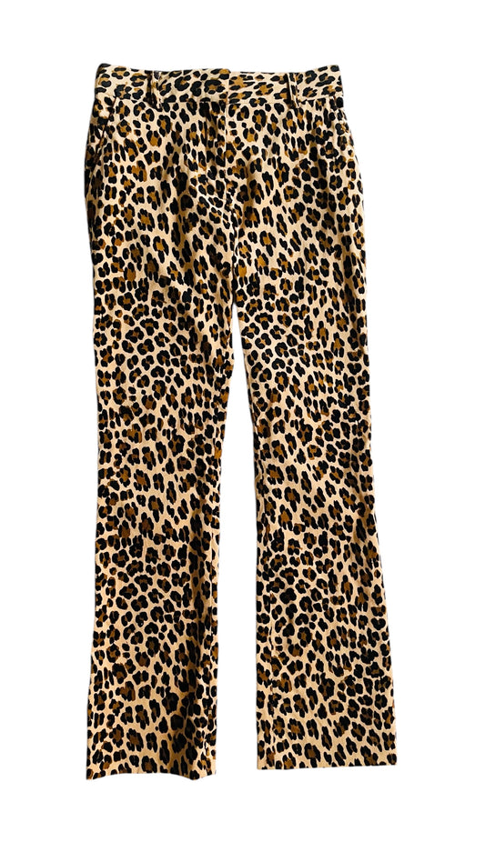 Pre-Loved FRAME cheetah mini boot velvet trousers  - Size 2