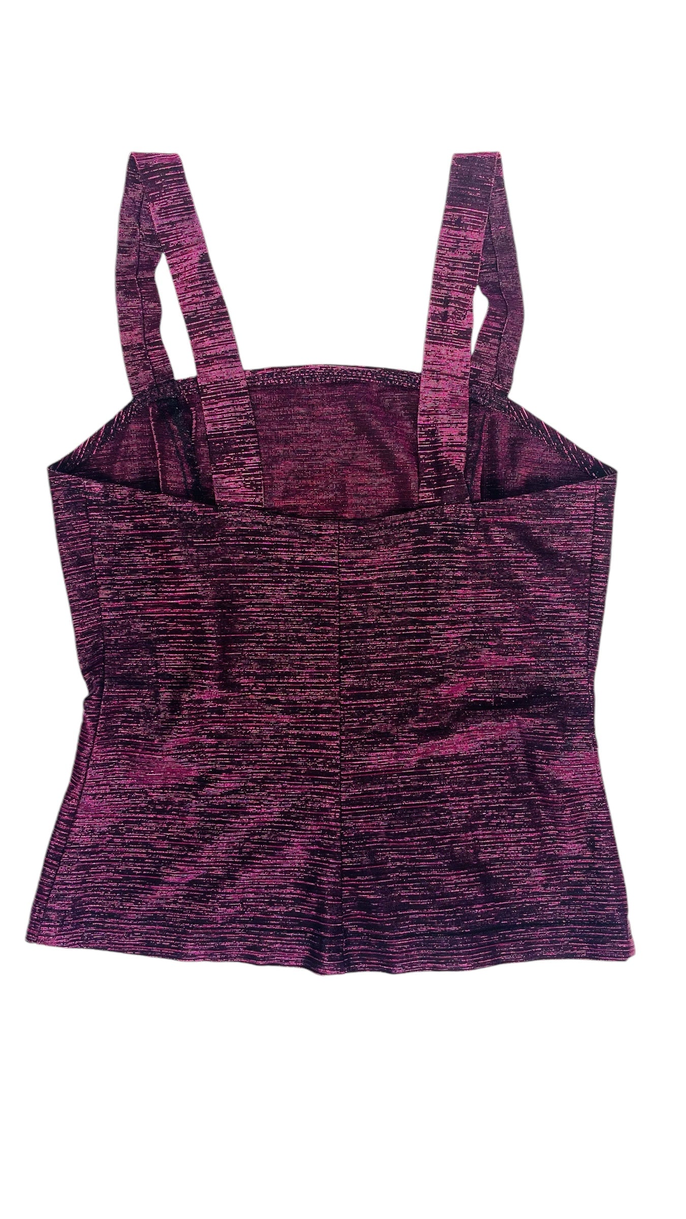 Vintage 90s black & metallic pink tank top - Size S