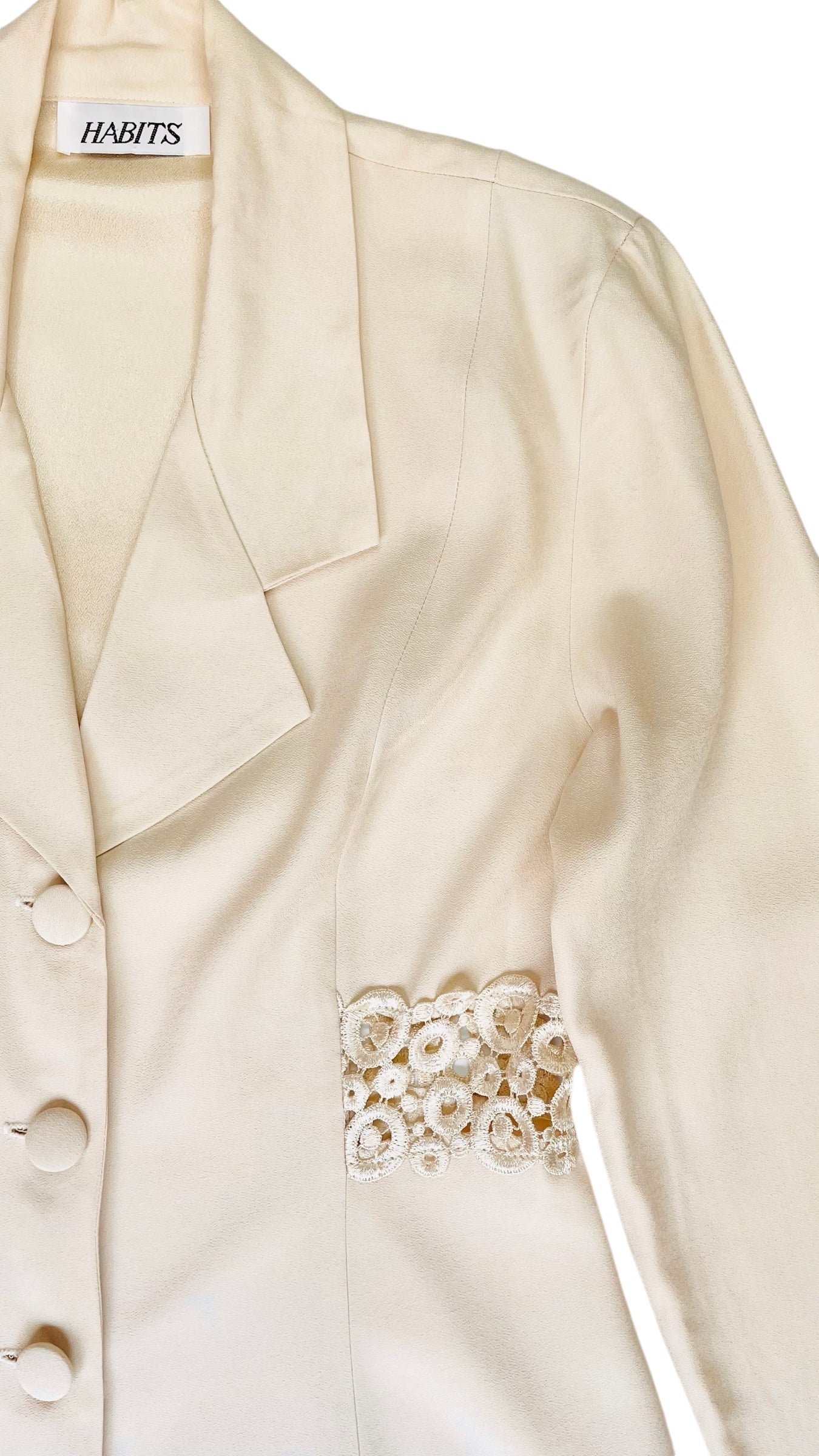 Vintage 90s cream blazer - Size M