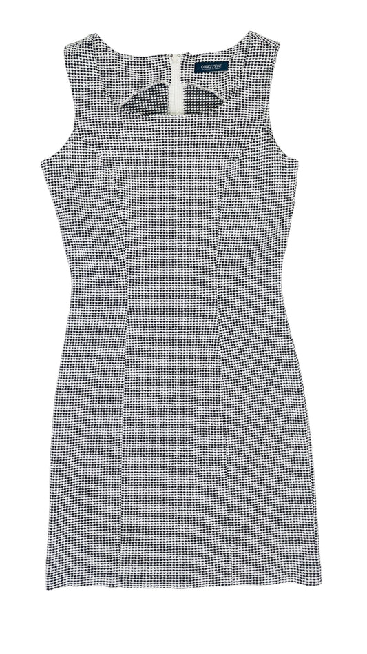 Vintage 90s houndstooth navy & grey mini tank dress - Size M