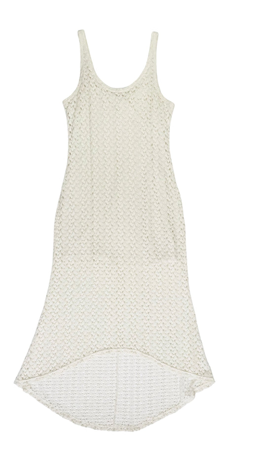 Pre-Loved cream open knit high low maxi tank dress - Size L