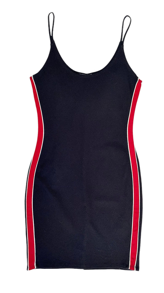 Pre-Loved black sporty mini tank dress - Size S