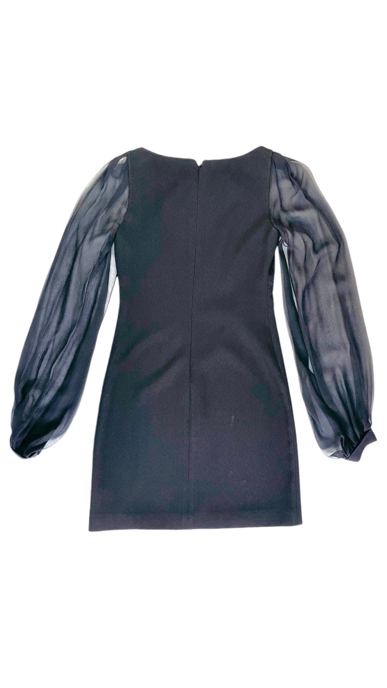 Pre-Loved black ELIE TAHARI long sleeve mini dress - Size S