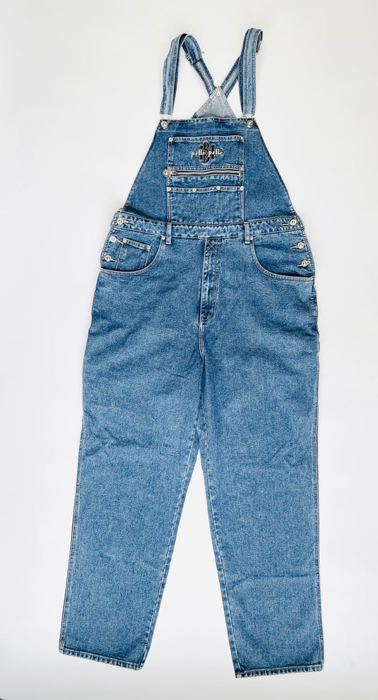 90s Pelle Pelle blue denim overalls - Size XXL