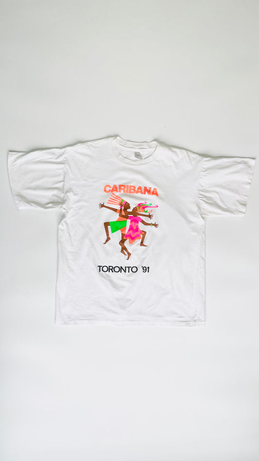 White Toronto Caribana 1991 t-shirt  - Size L