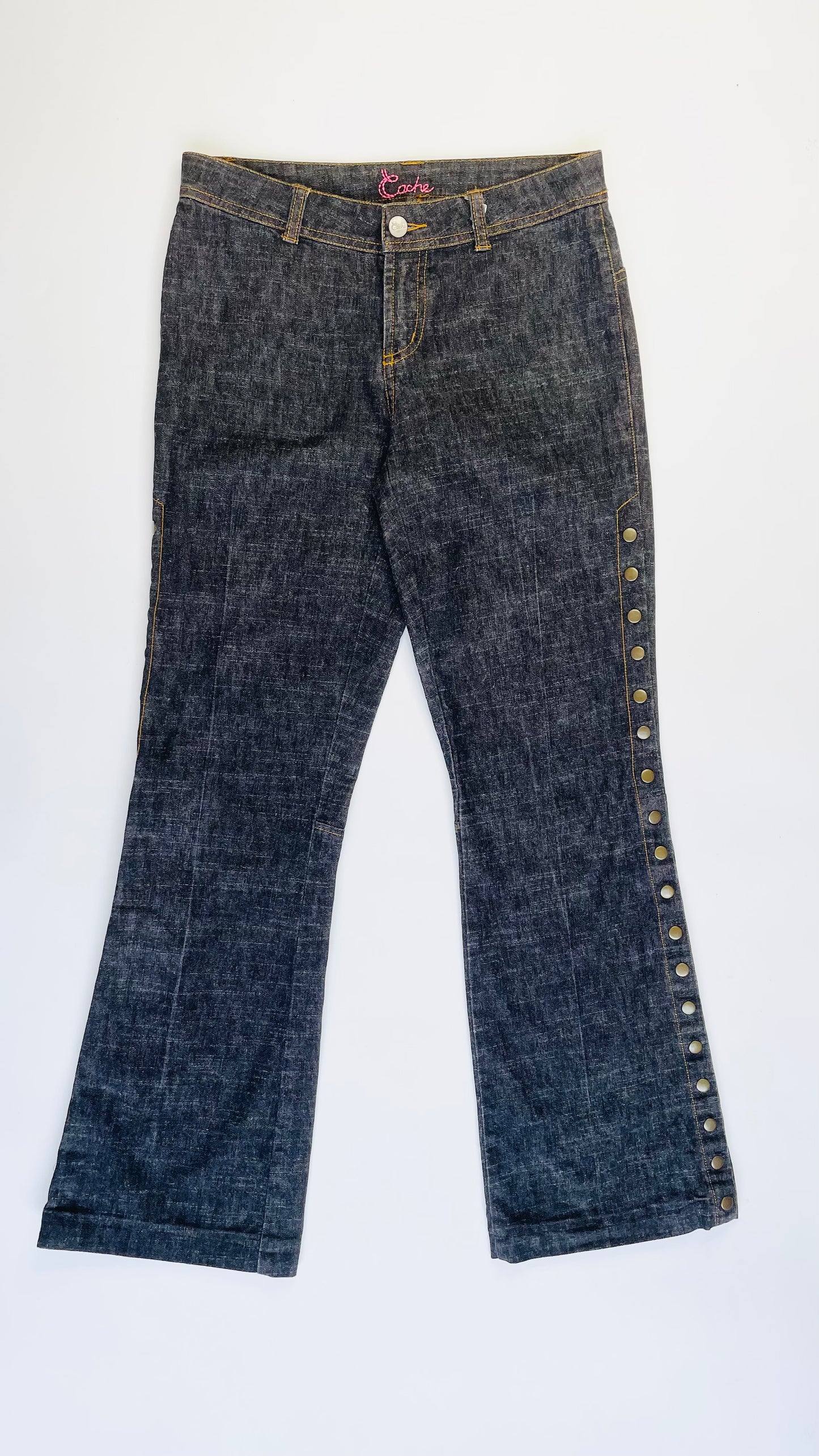 Y2K Cache dark blue tearaway bootcut jeans - Size 2