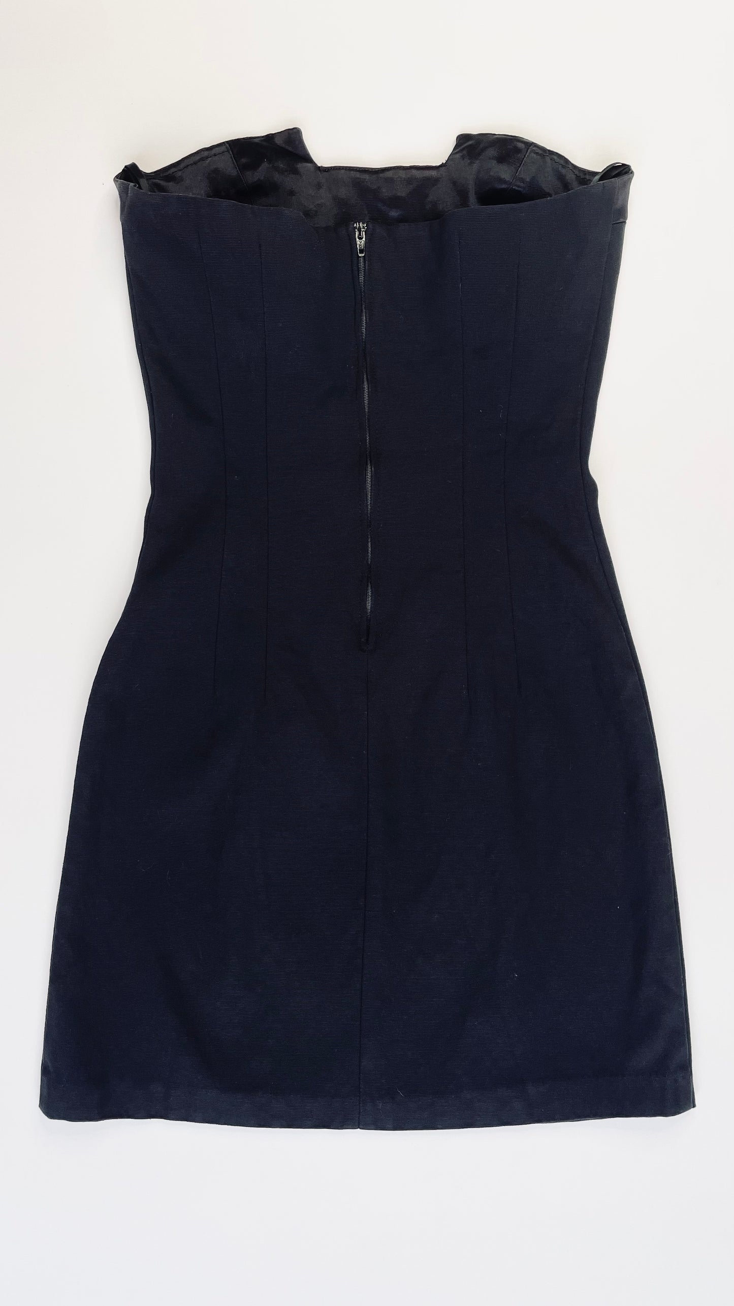 90s Cache black strapless mini dress - Size S