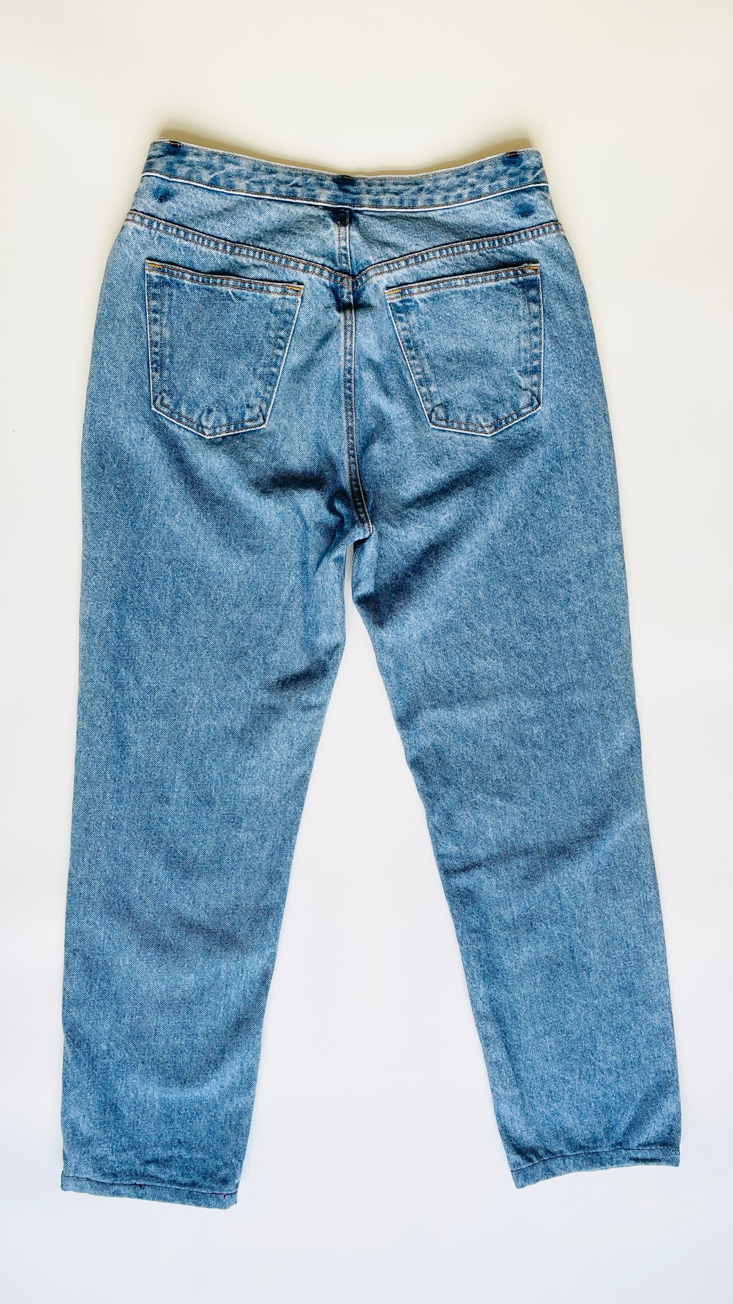 90s Cache light blue jeans with star patches - Size 12