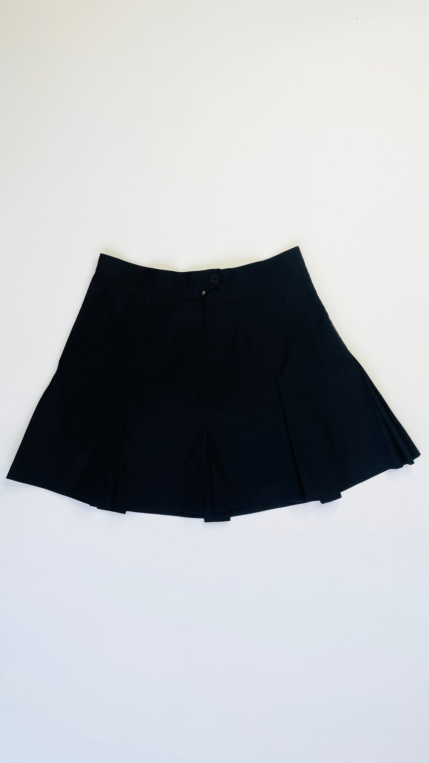 Vintage 80s Le Coq Sportif black pleated tennis skirt - Size 8