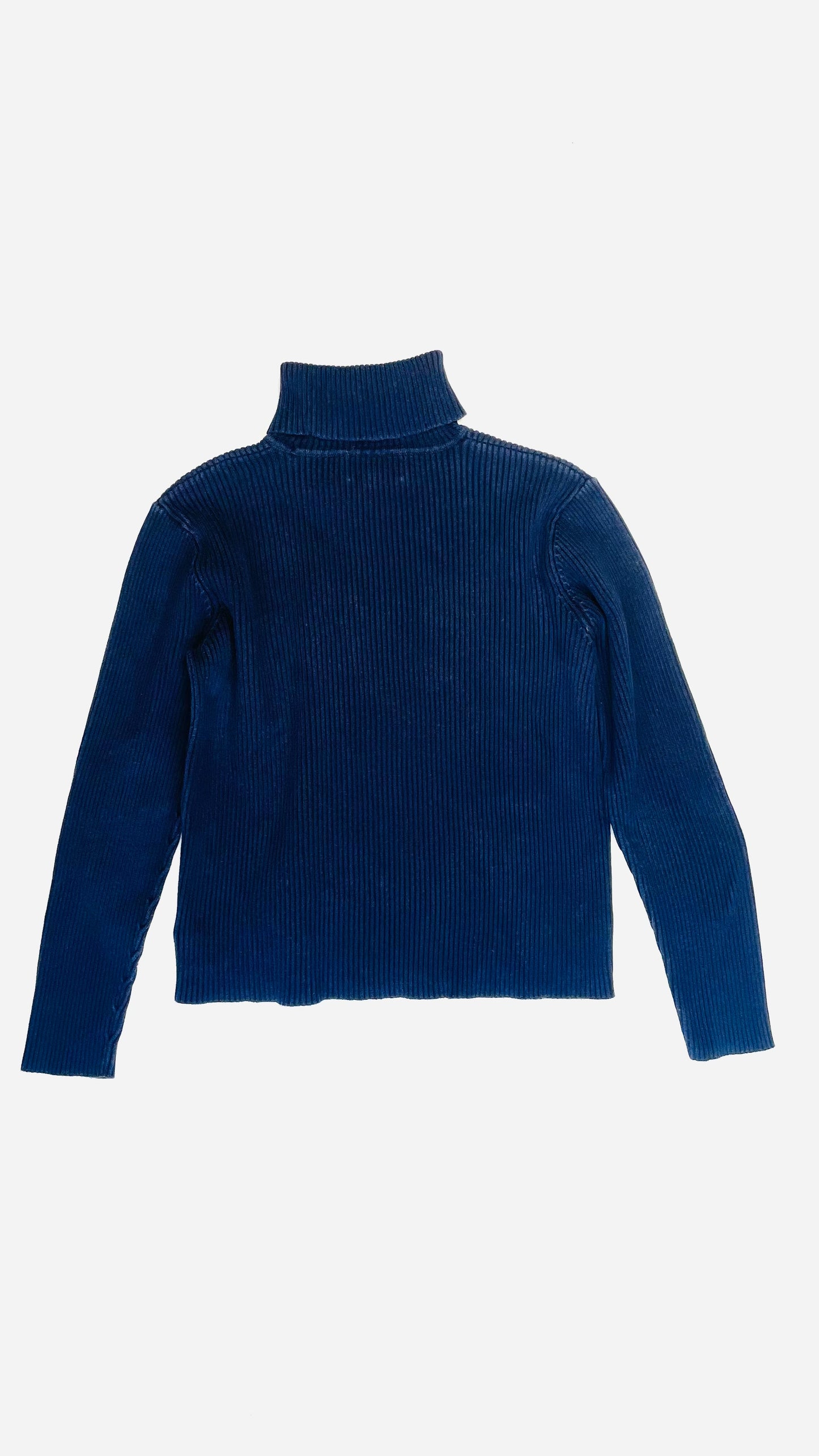 Vintage 90s Lauren Ralph Lauren navy rib knit turtleneck - Size M