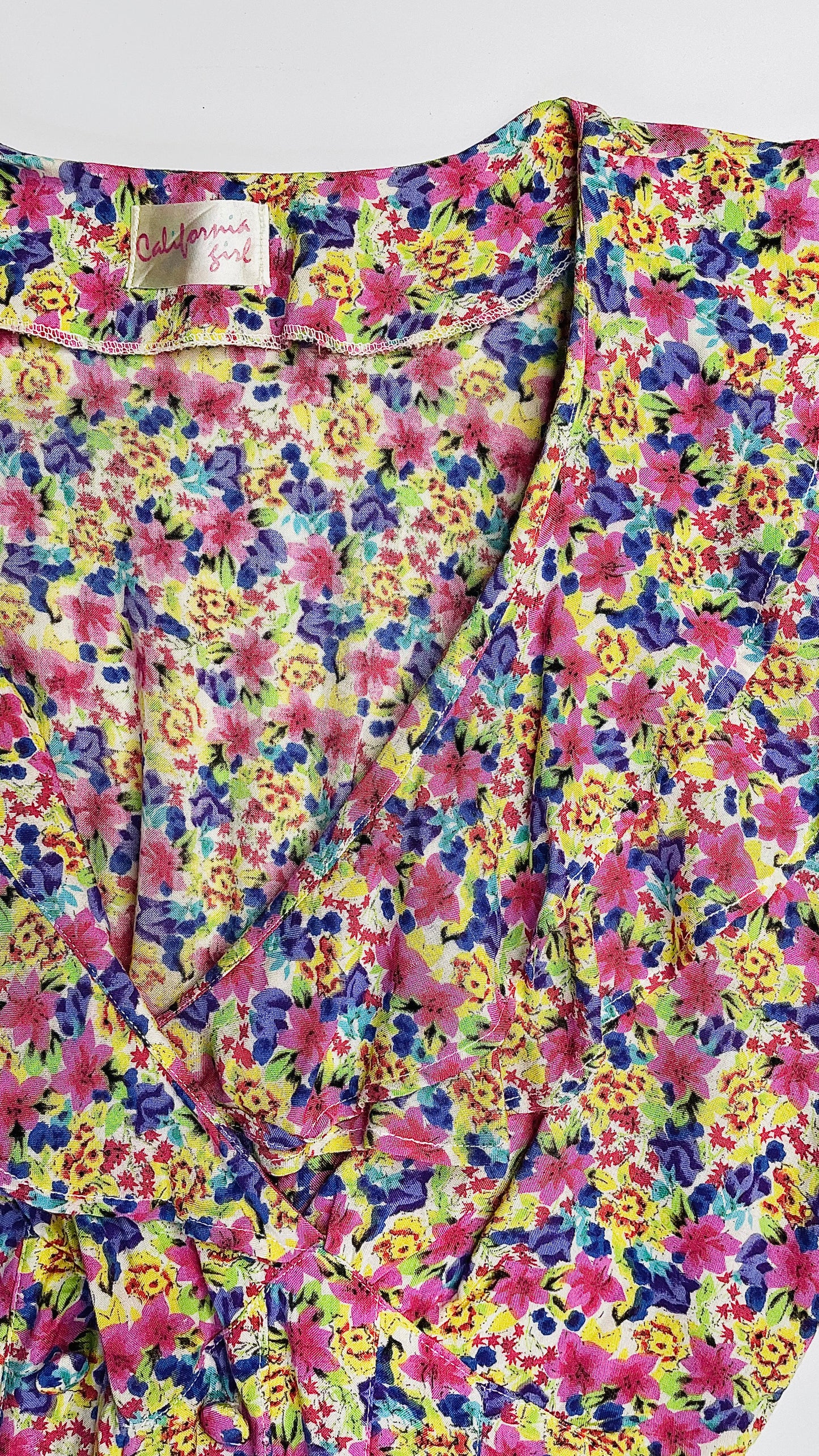 90s pink floral maxi dress - Size 9/10