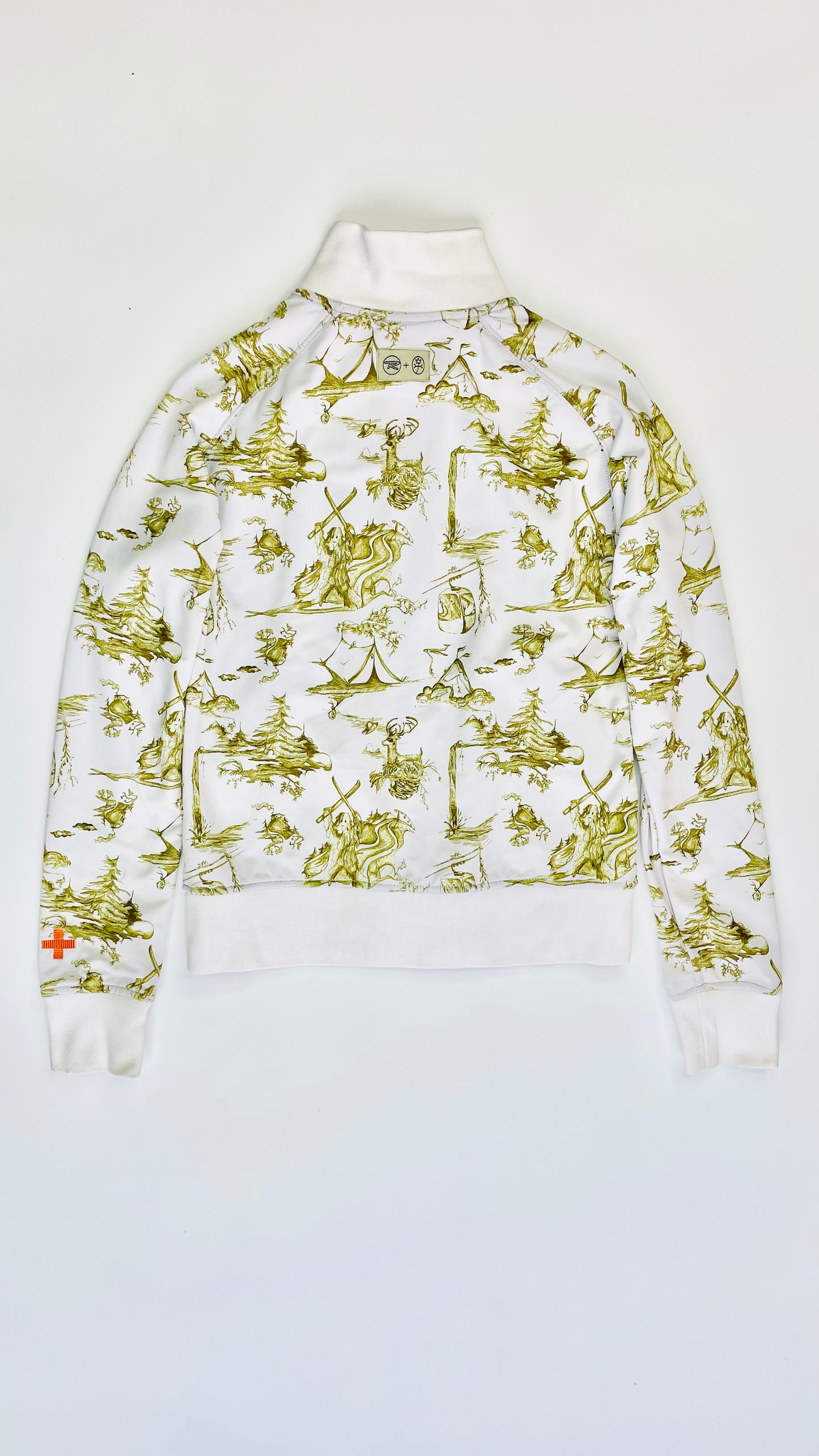 Vintage Y2K JC DE CASTELBAJAC X ROSSIGNOL white outdoor print knit jacket - Size M