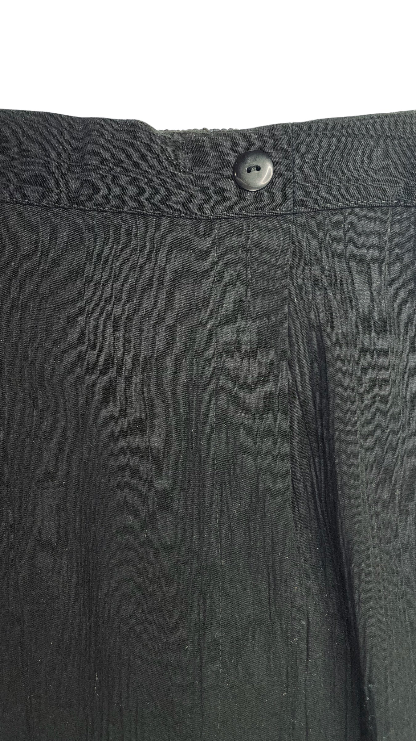 Vintage 90s black textured maxi wrap skirt - Size L