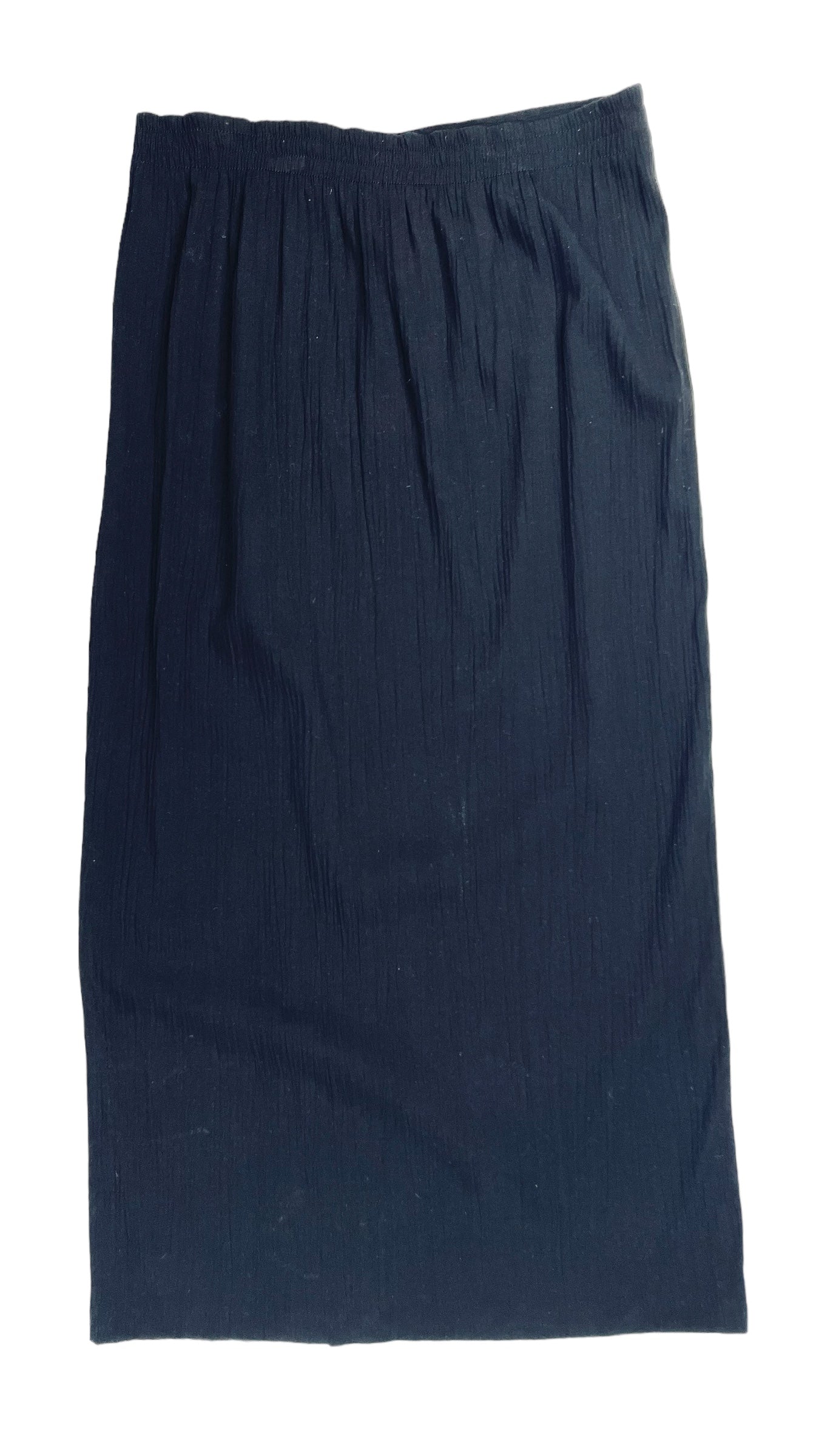 Vintage 90s black textured maxi wrap skirt - Size L