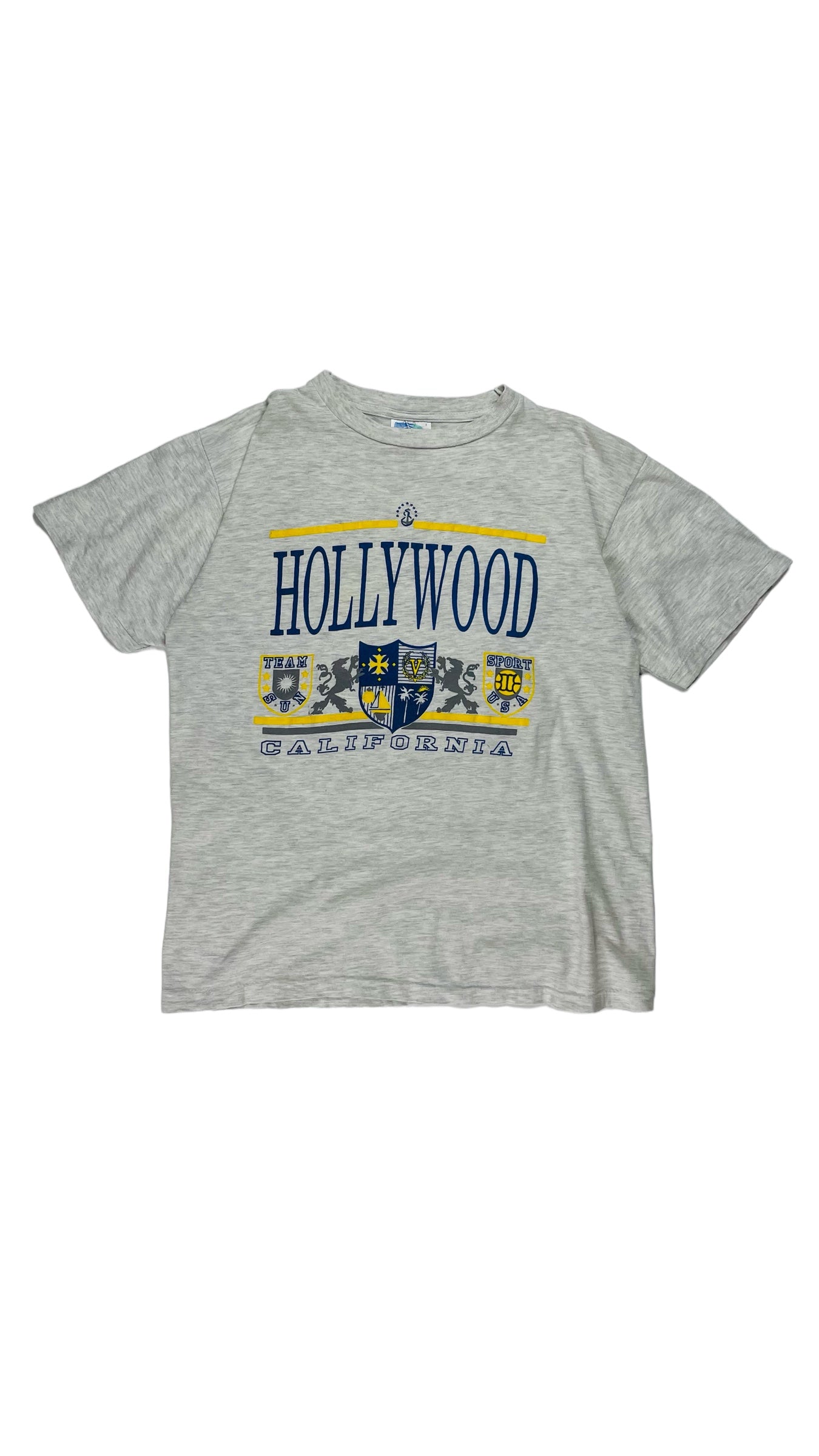 Vintage 90s heather grey Hollywood souvenier t shirt - Size L