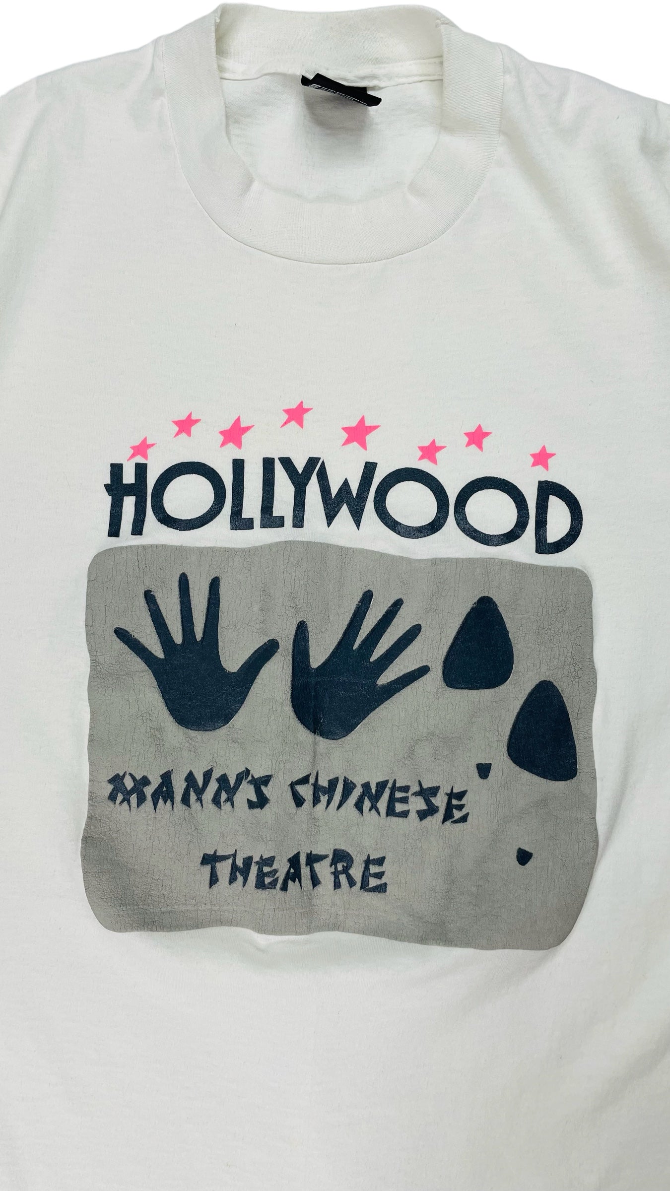 Vintage 90s white Hollywood souvenier t shirt - Size XL