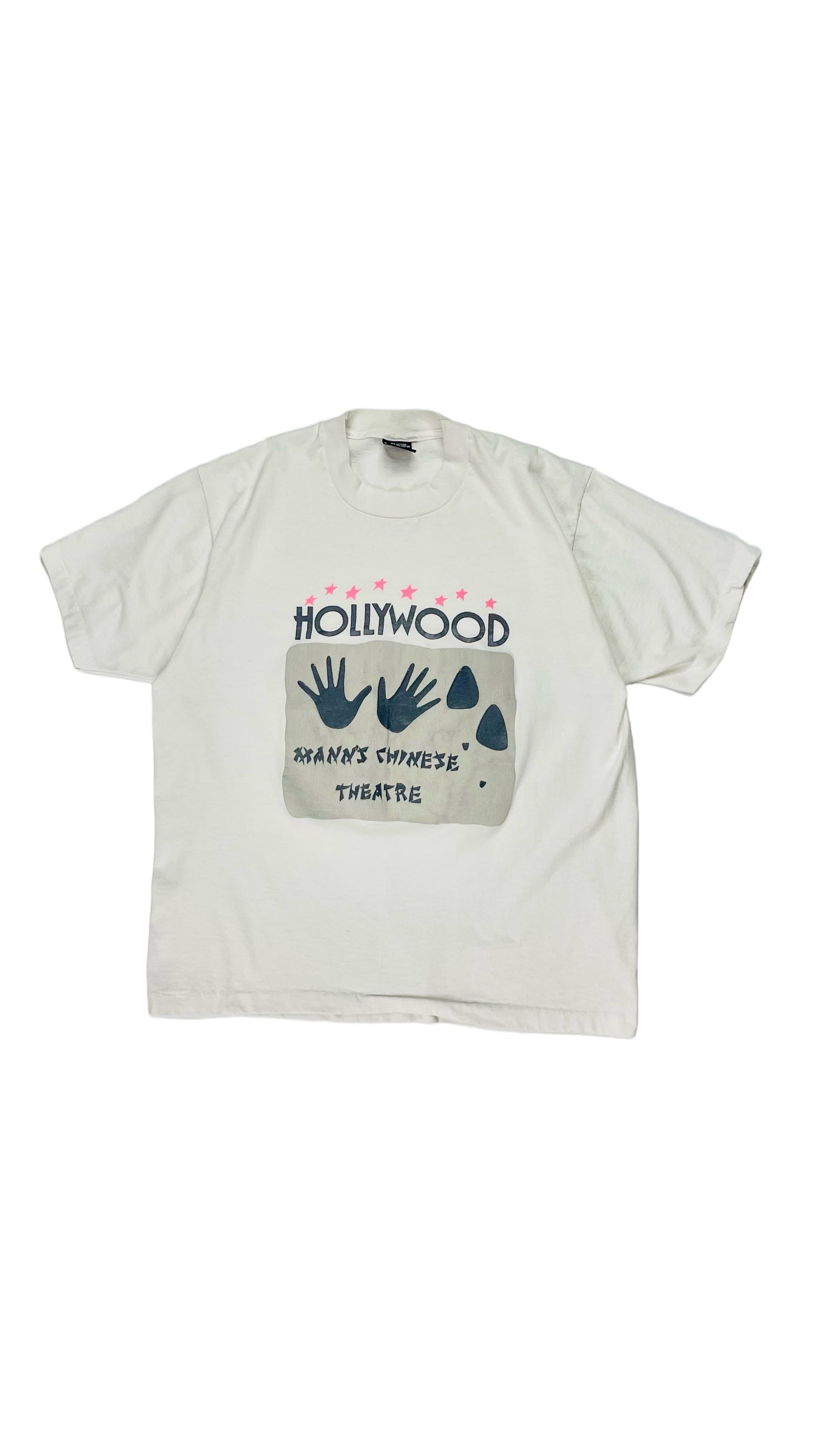 Vintage 90s white Hollywood souvenier t shirt - Size XL