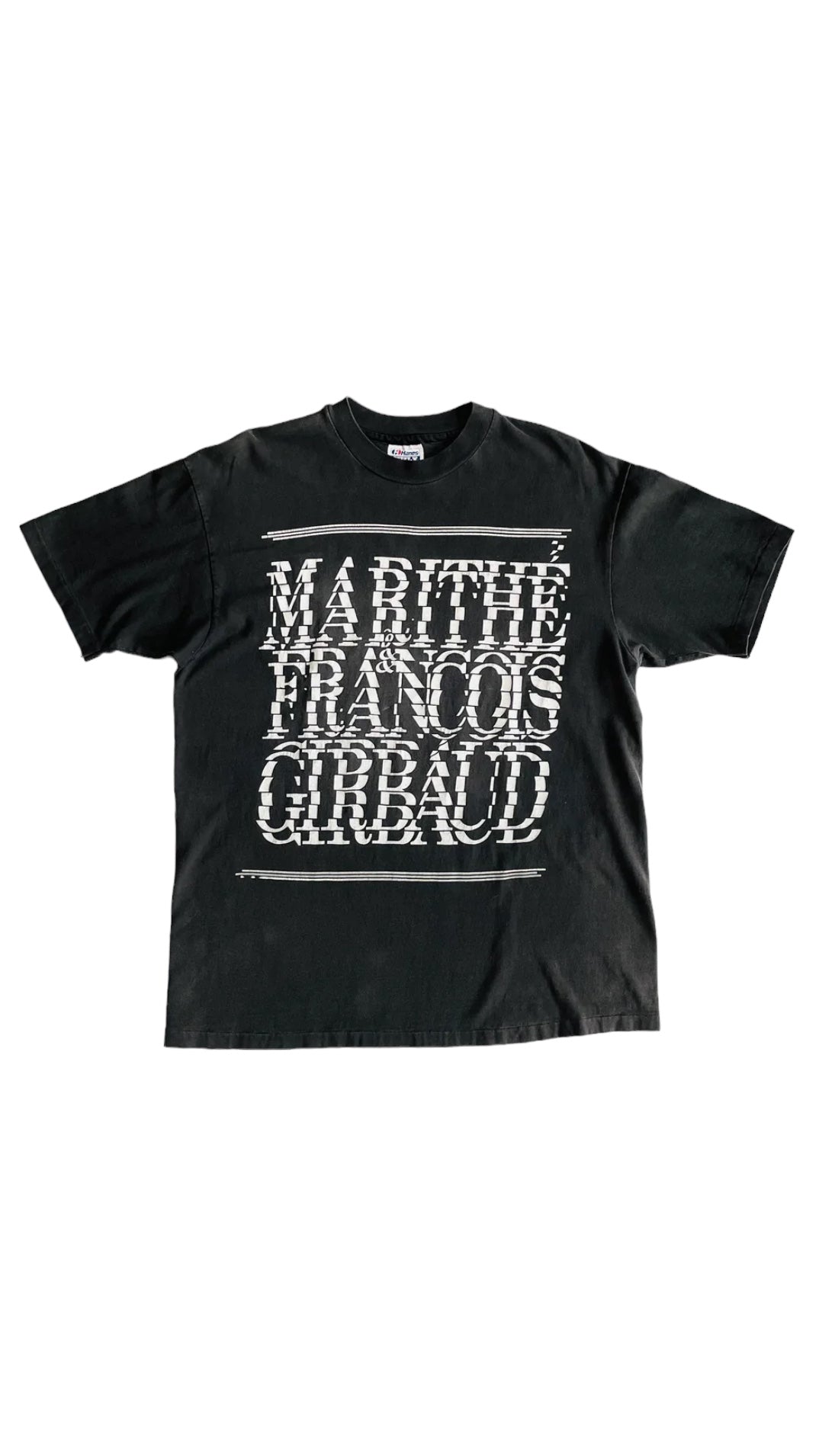 Vintage 90s Black MARITHE & FRANCIOS GIRBAUD logo t-shirt  - Size L