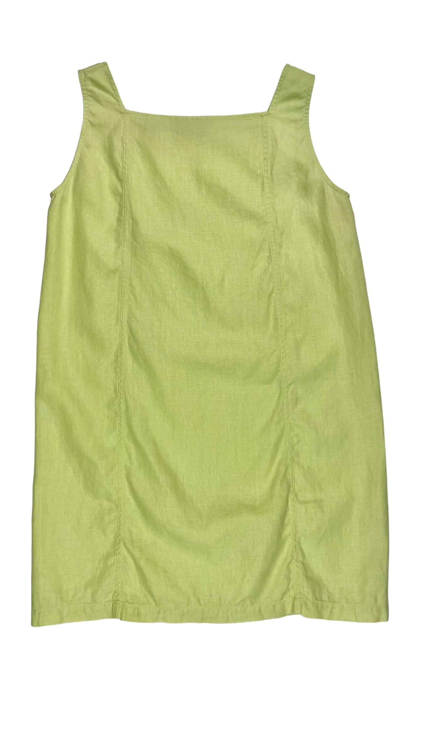 Vintage 90s neon lime green tank dress - Size M