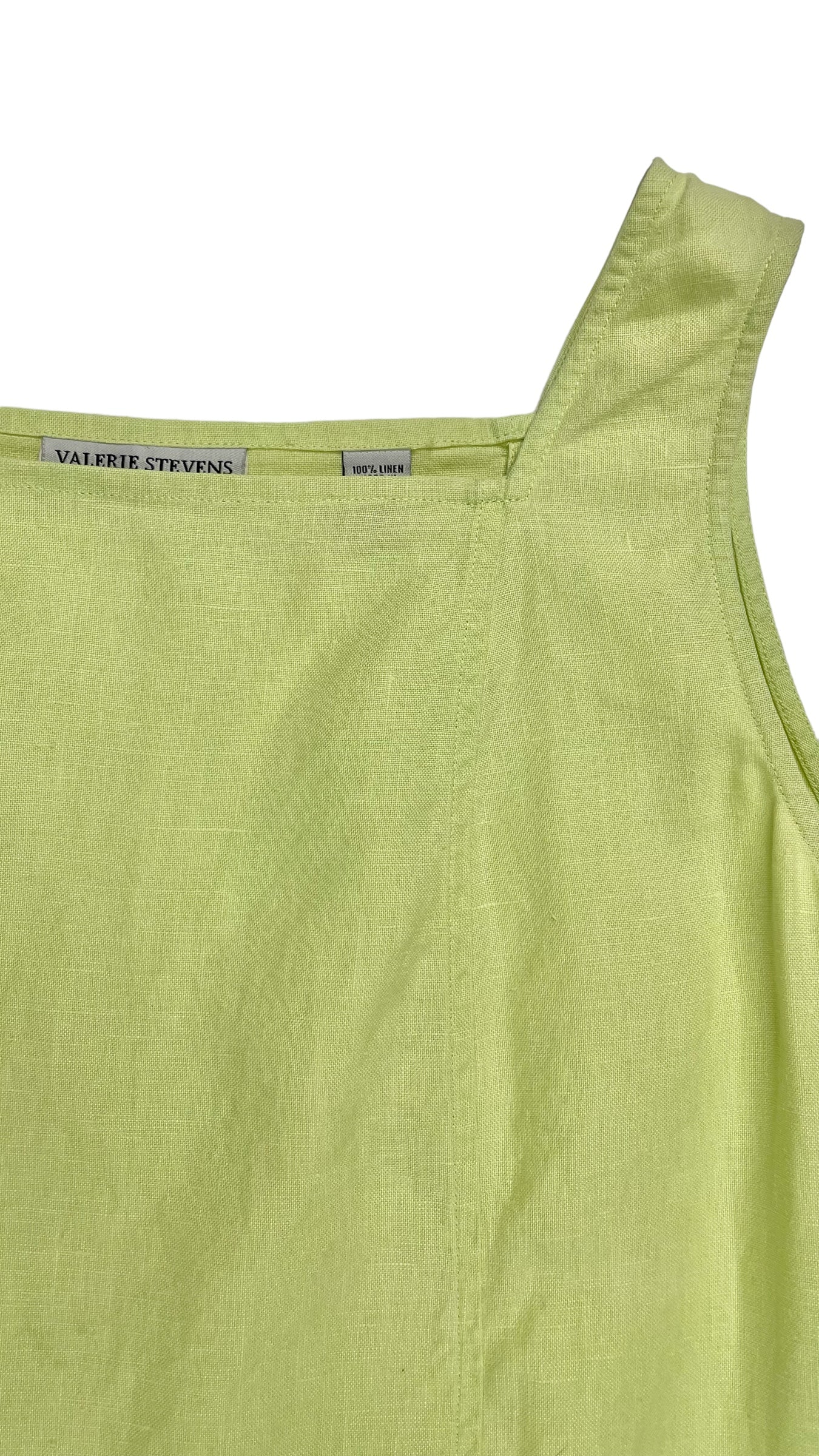 Vintage 90s neon lime green tank dress - Size M
