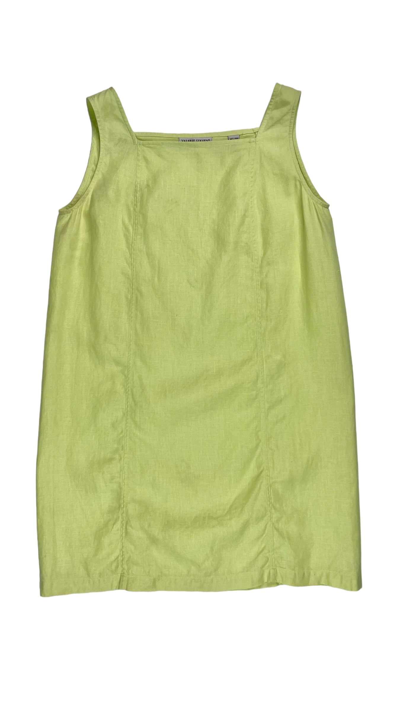 Vintage 90s neon lime green tank dress - Size M