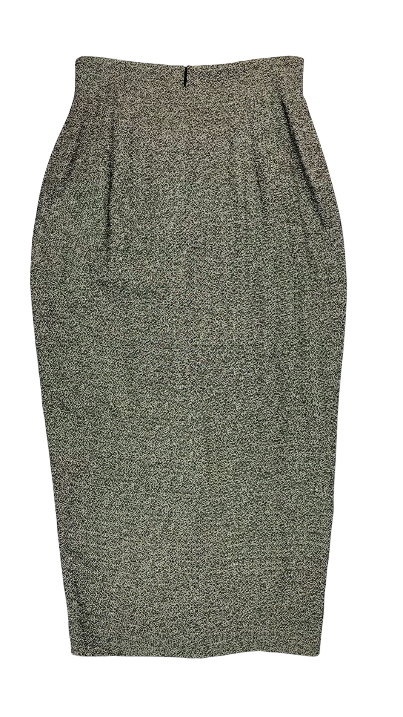 Vintage 90s grey wrap maxi tulip skirt - Size M