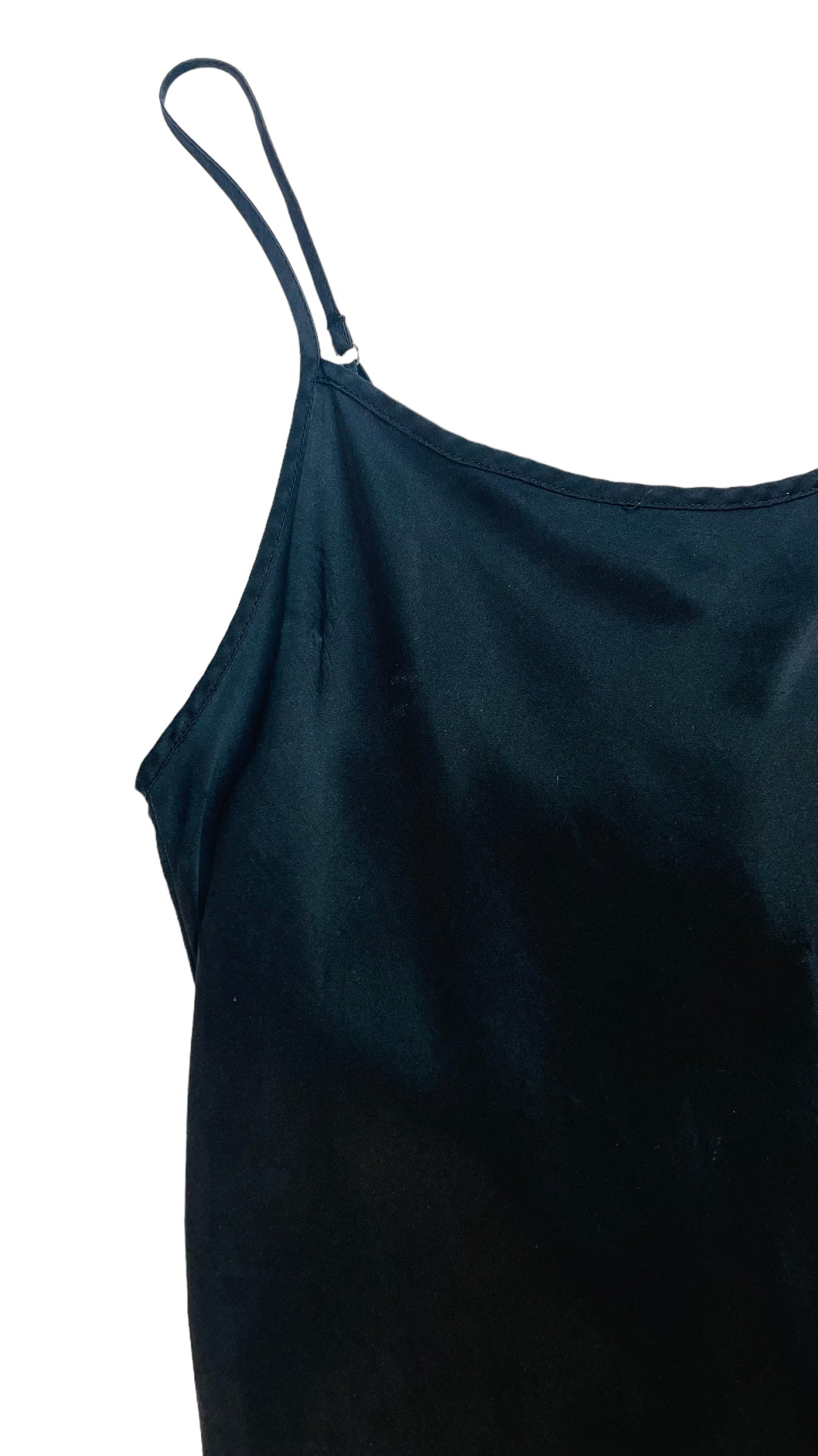 Pre-Loved INTIMISSIMI black silk slip maxi tank dress - Size S