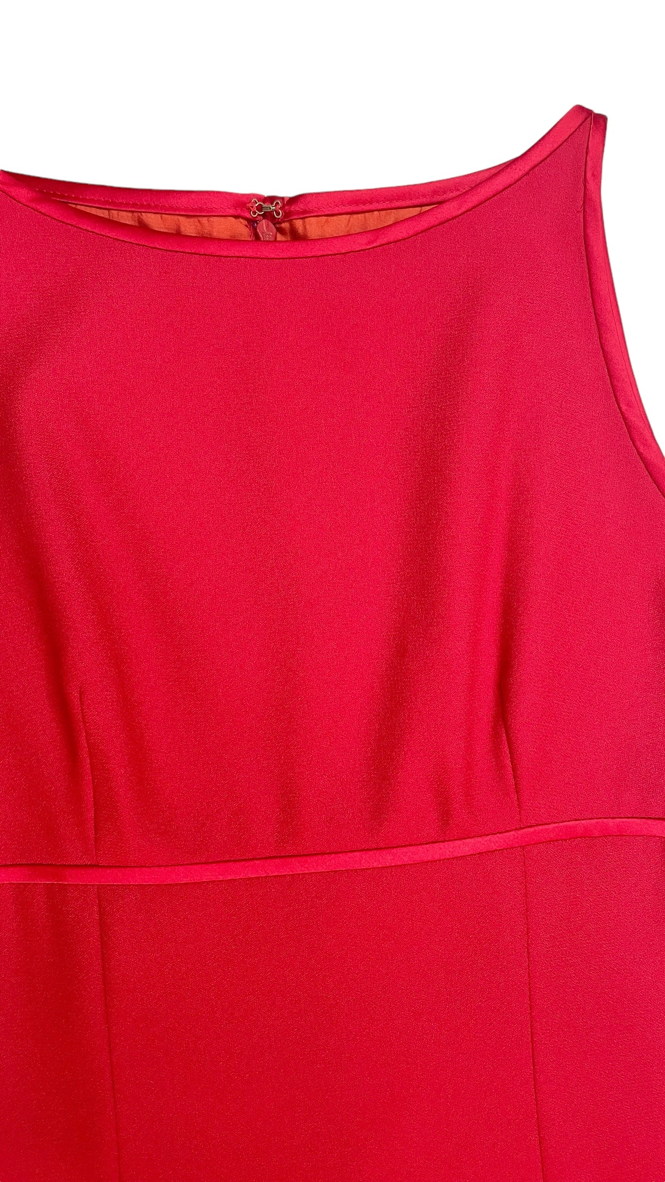 Vintage 90s red fitted sheath empire waist tank maxi dress evening wear - Size 6