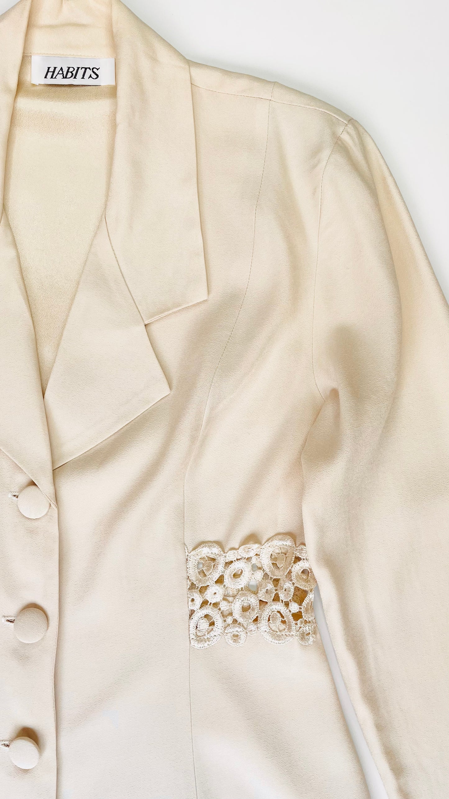 Vintage 90s cream blazer - Size M