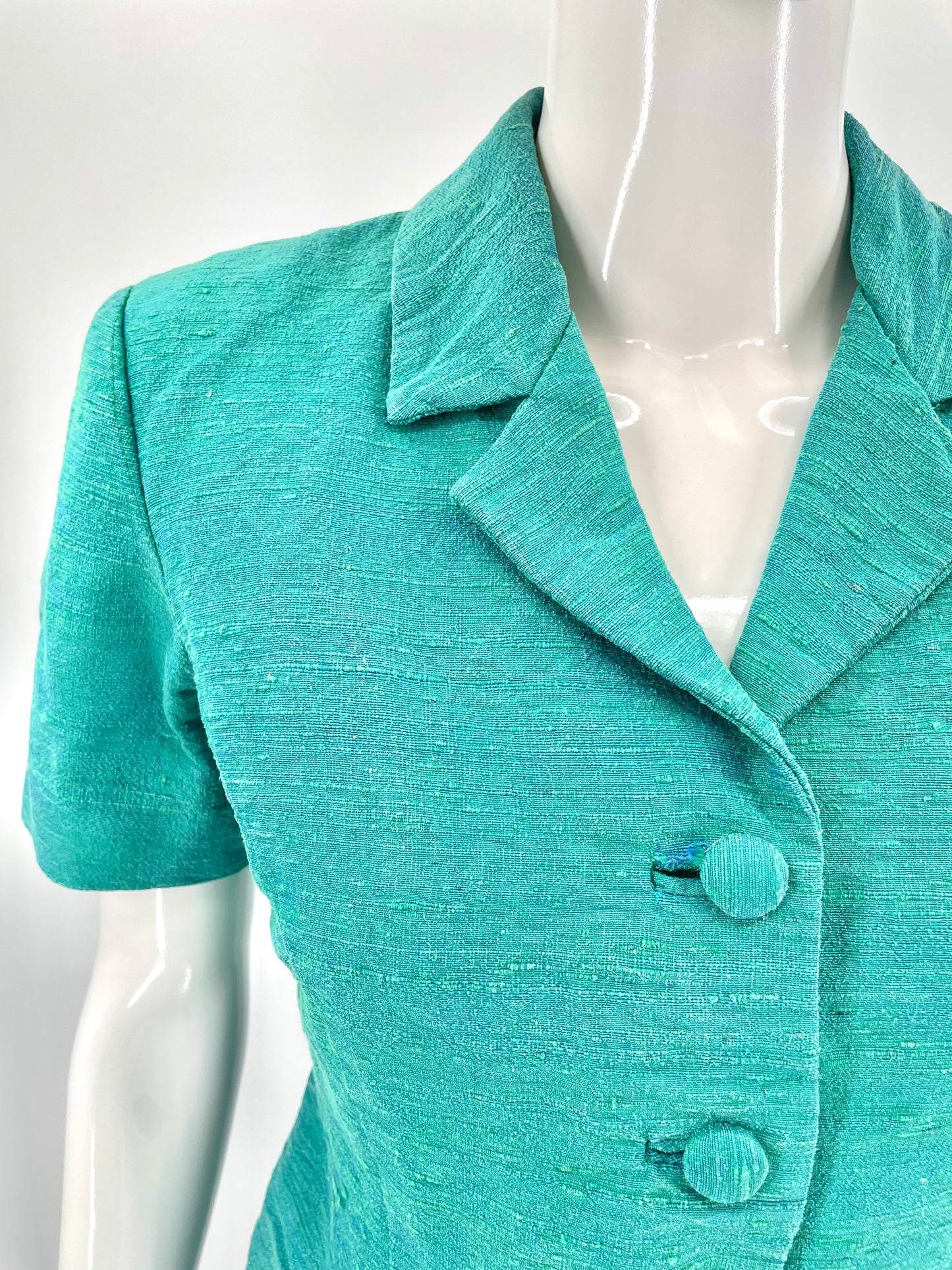 Pre-Loved green tailored jacket - Size S