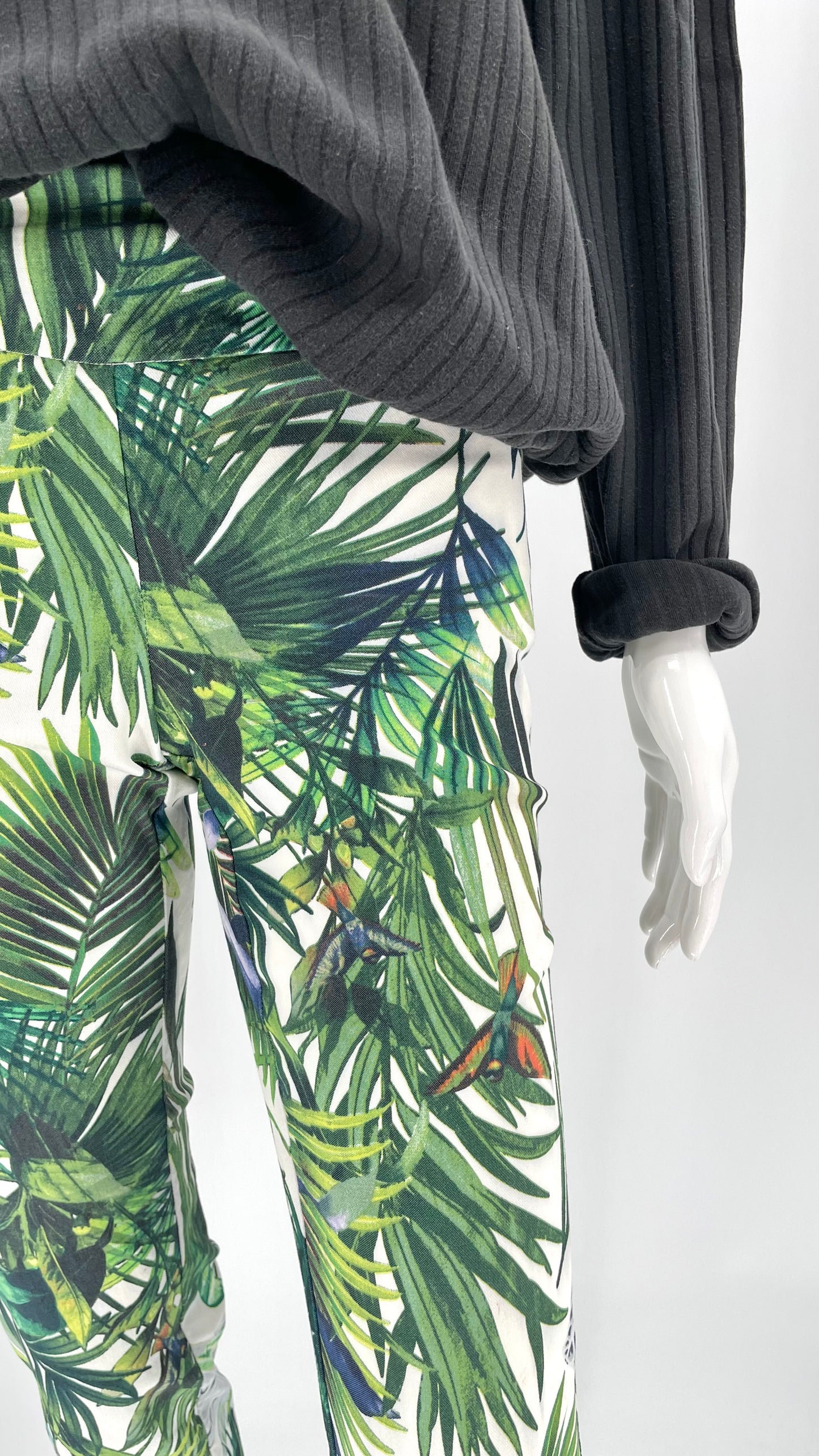 Pre-Loved tropical print pants - Size XS