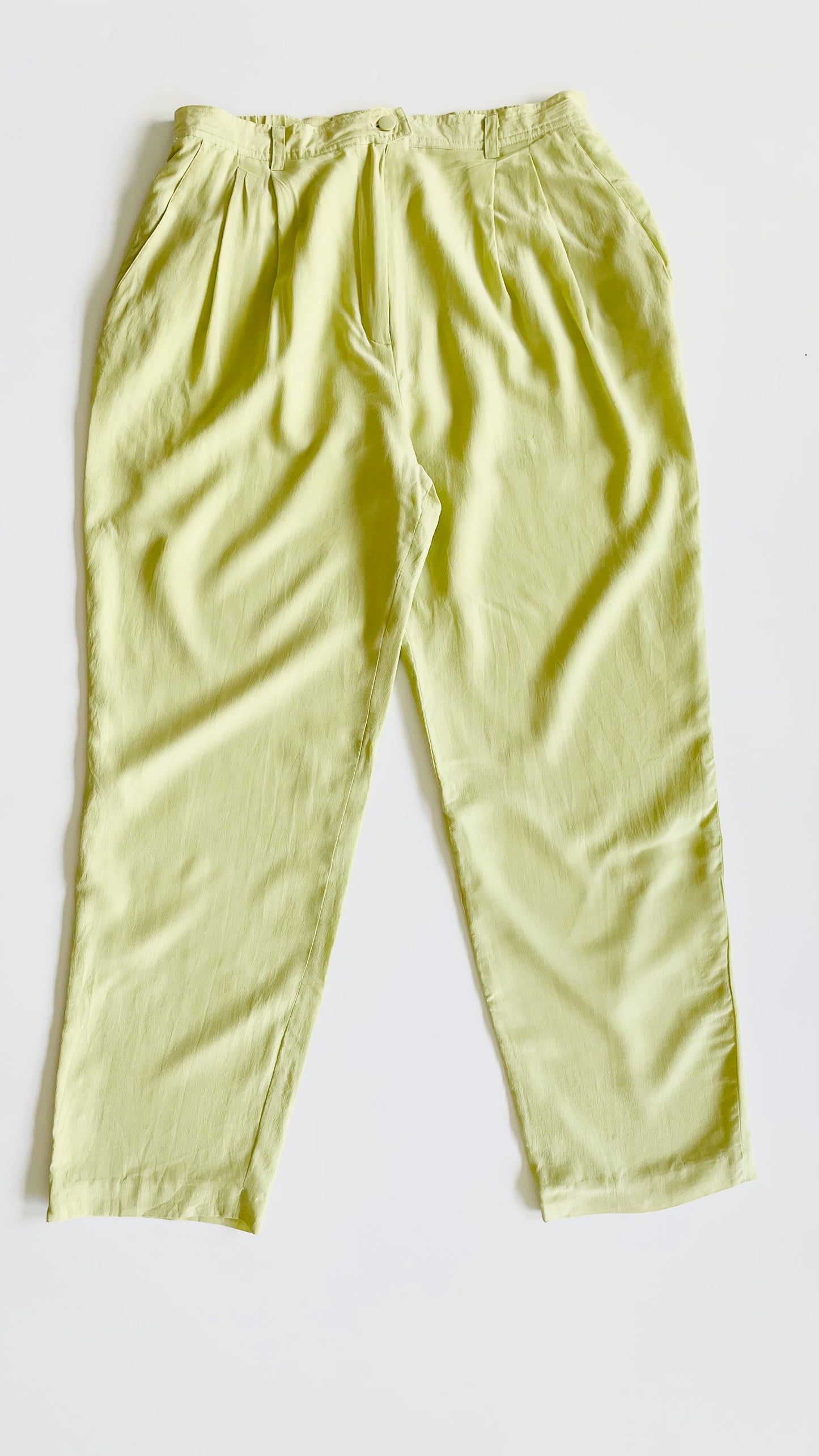 Vintage 90s lime green trousers - Size M