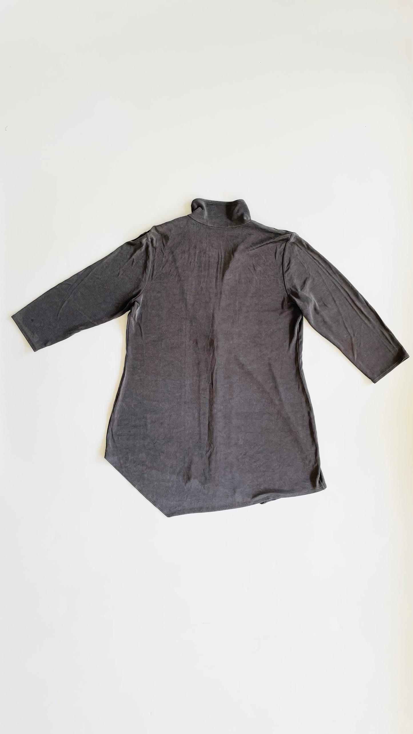 Vintage 90s grey asymmetrical knit cardigan - Size L