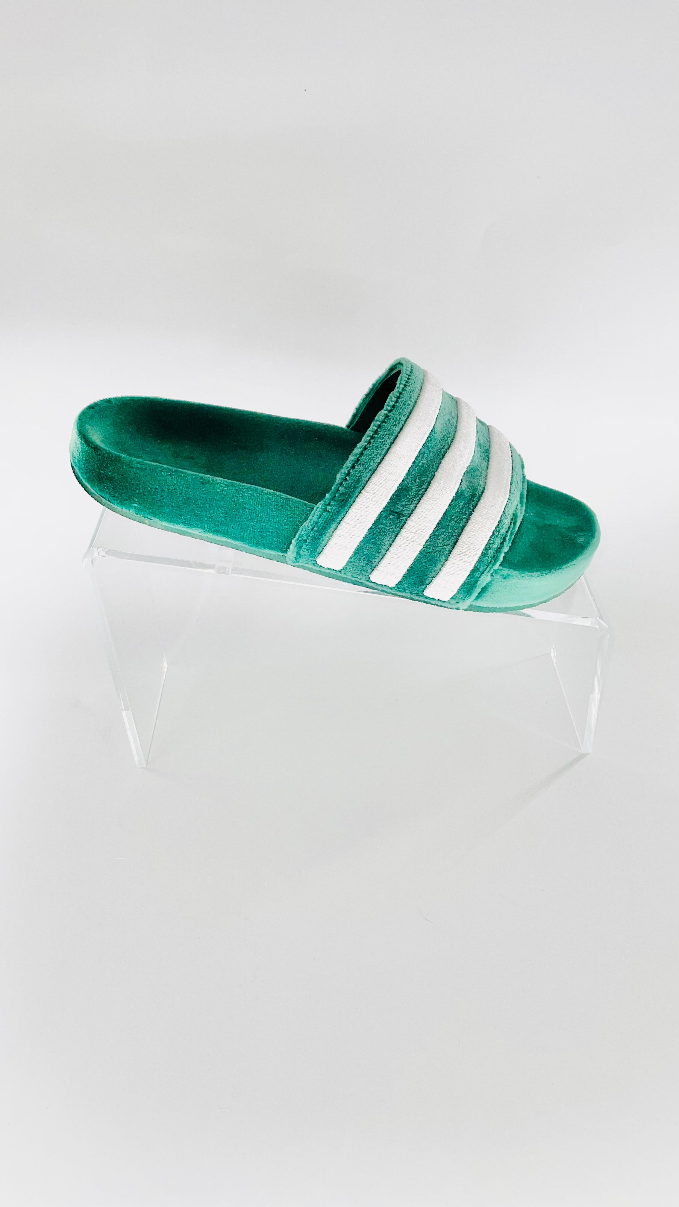 Velour best sale adidas slides