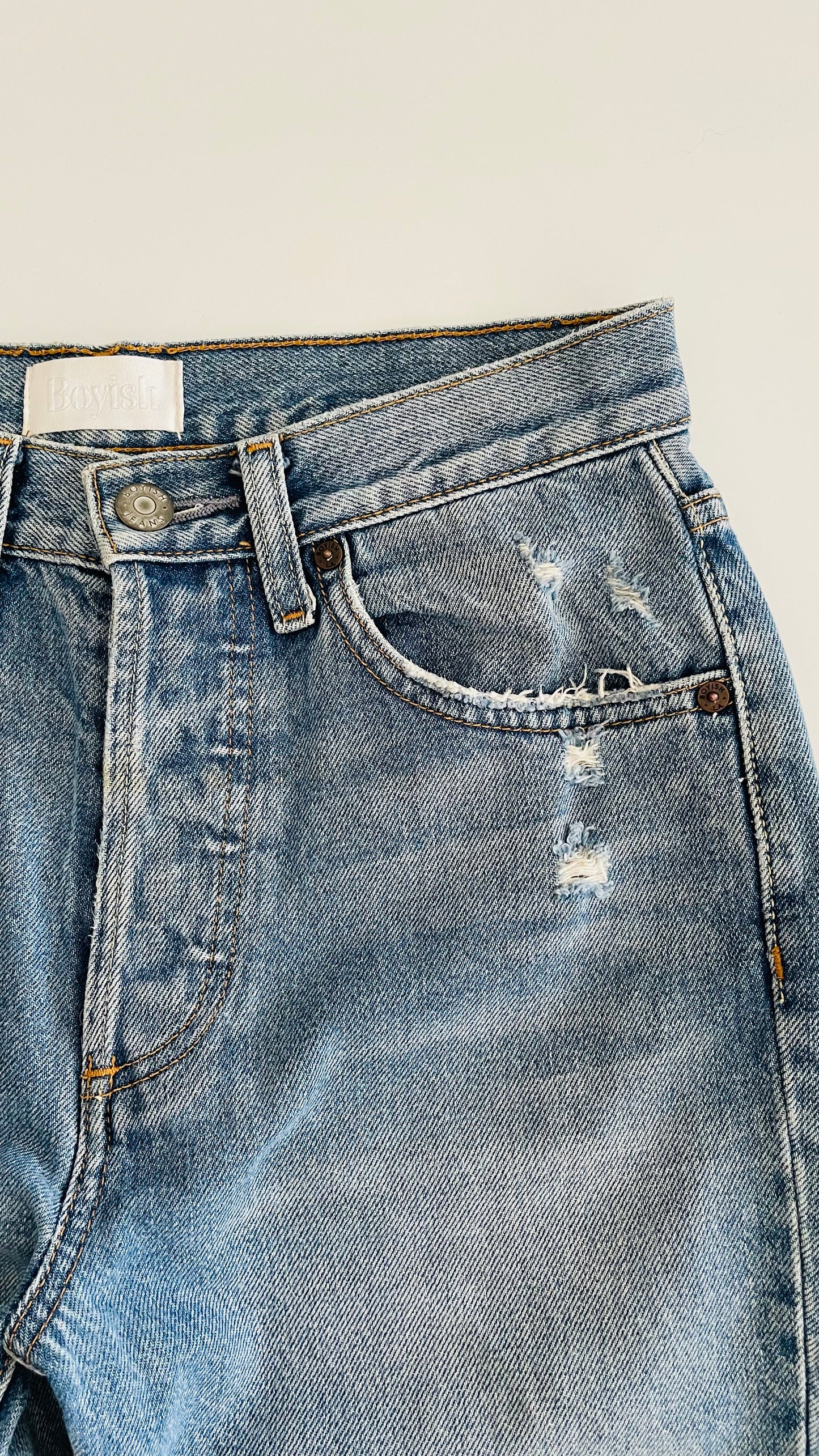 Pre-Loved Boyish light blue vintage wash slim fit jeans - Size 25 x 28