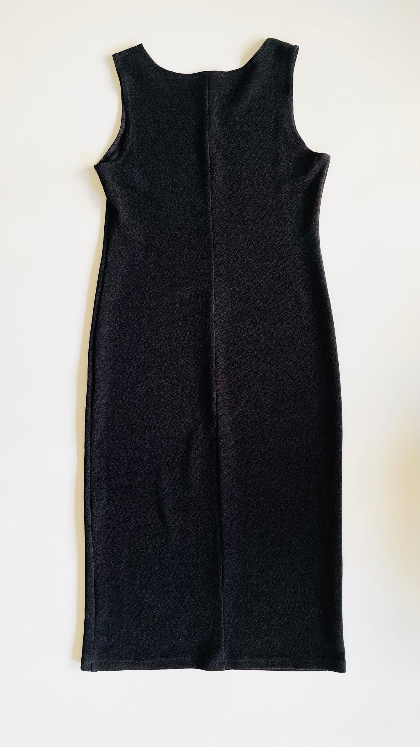 Vintage 90s black maxi tank dress - Size 12