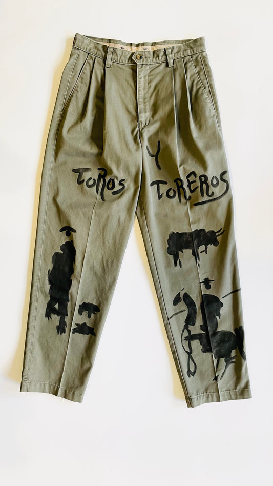 Repurposed trousers - Picasso 1 - Size 30 x 30