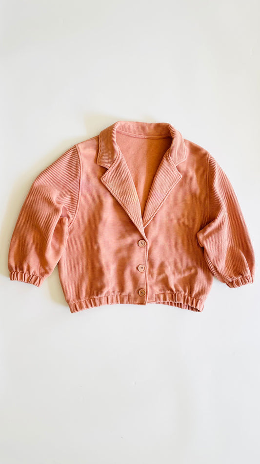 Pre-Loved American Apparel rib knit dusty pink jacket - One Size