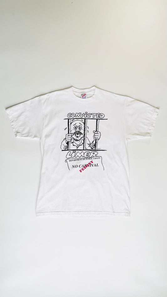 90s White Carnival Humor t-shirt  - Size L