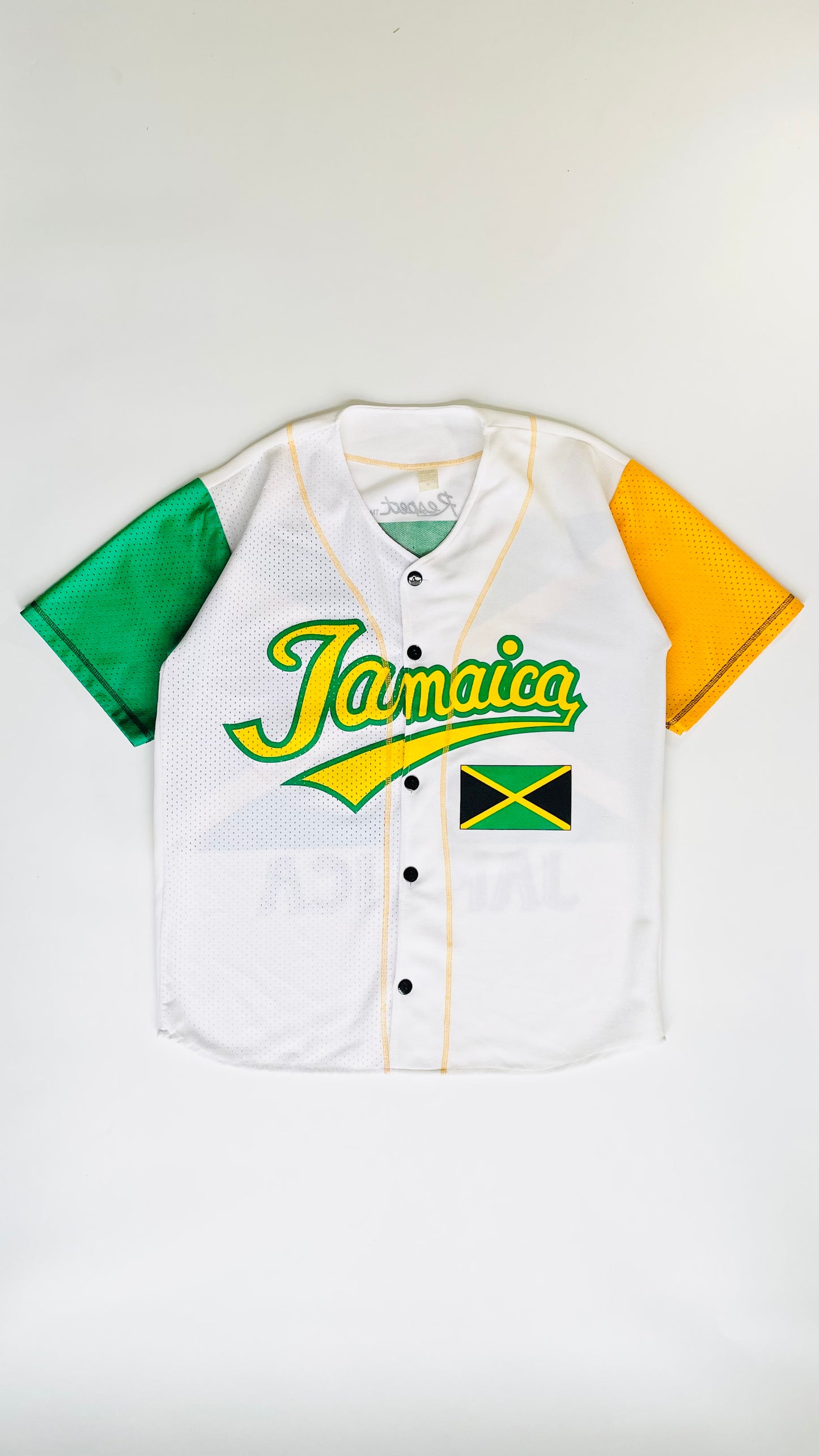 90s Jamaican flag baseball shirt  - Size XXL